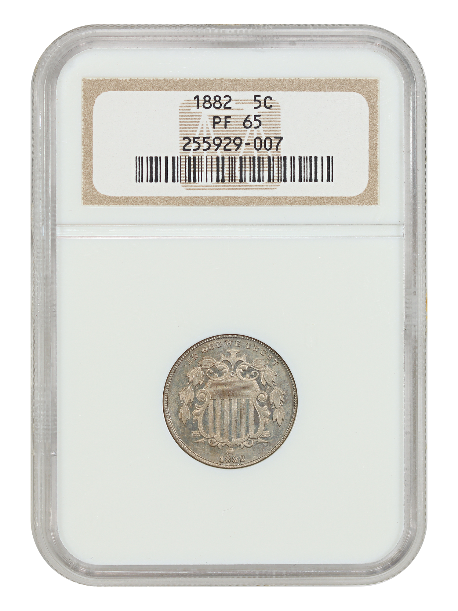 1882 5C NGC PR65