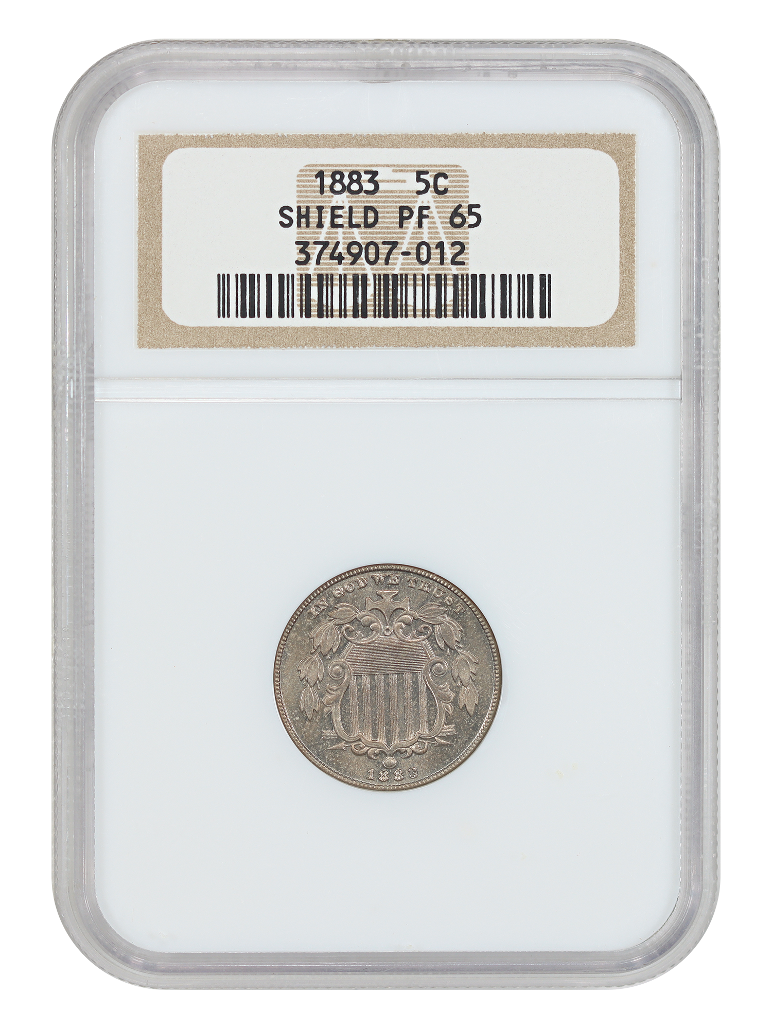 1883 5C Shield NGC PR65