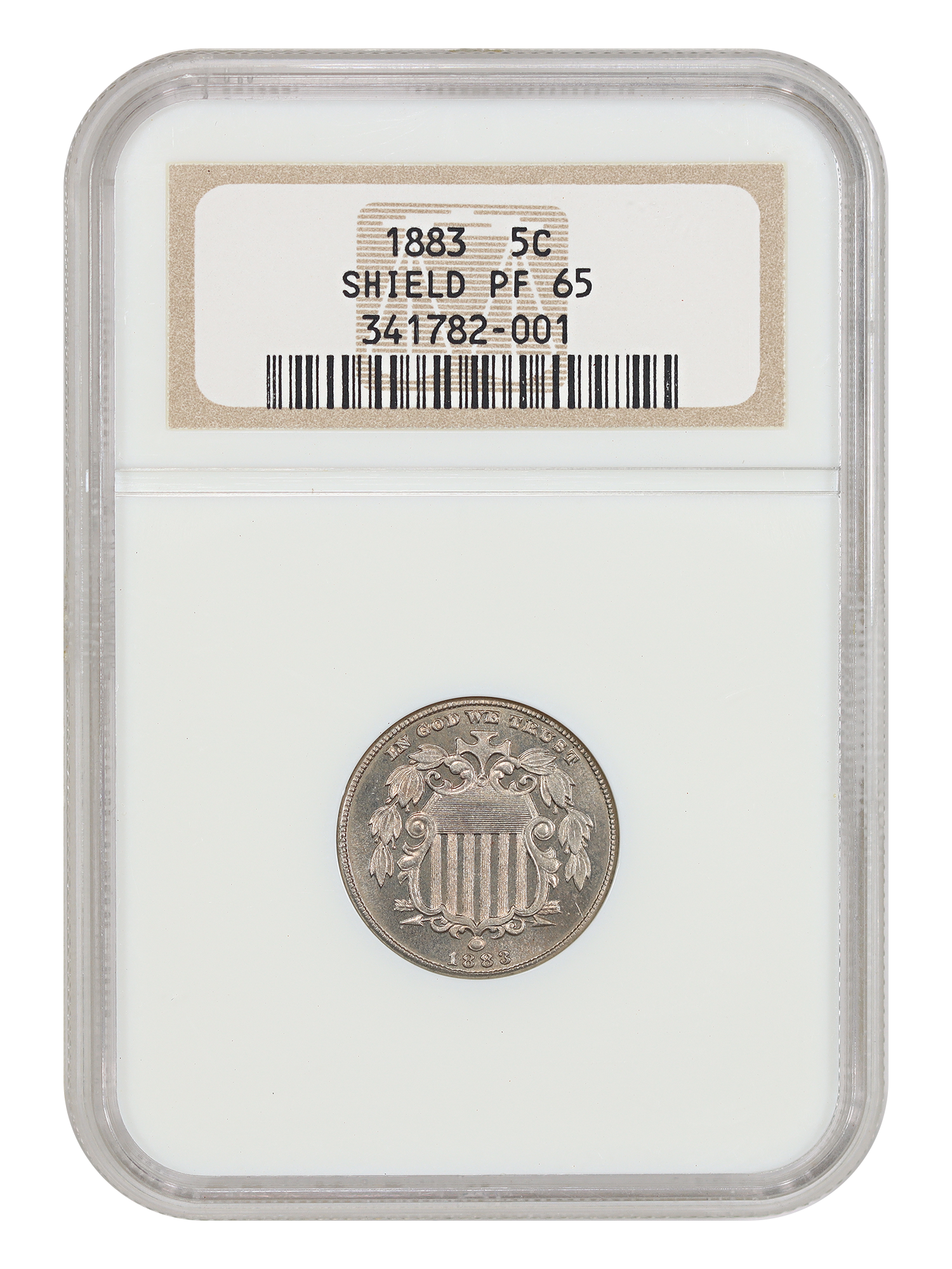 1883 5C Shield NGC PR65