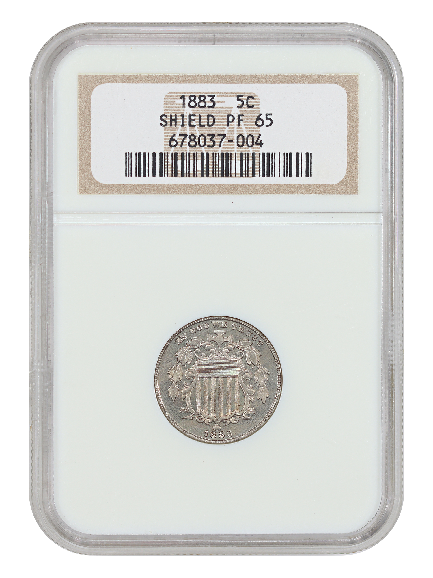 1883 5C Shield NGC PR65