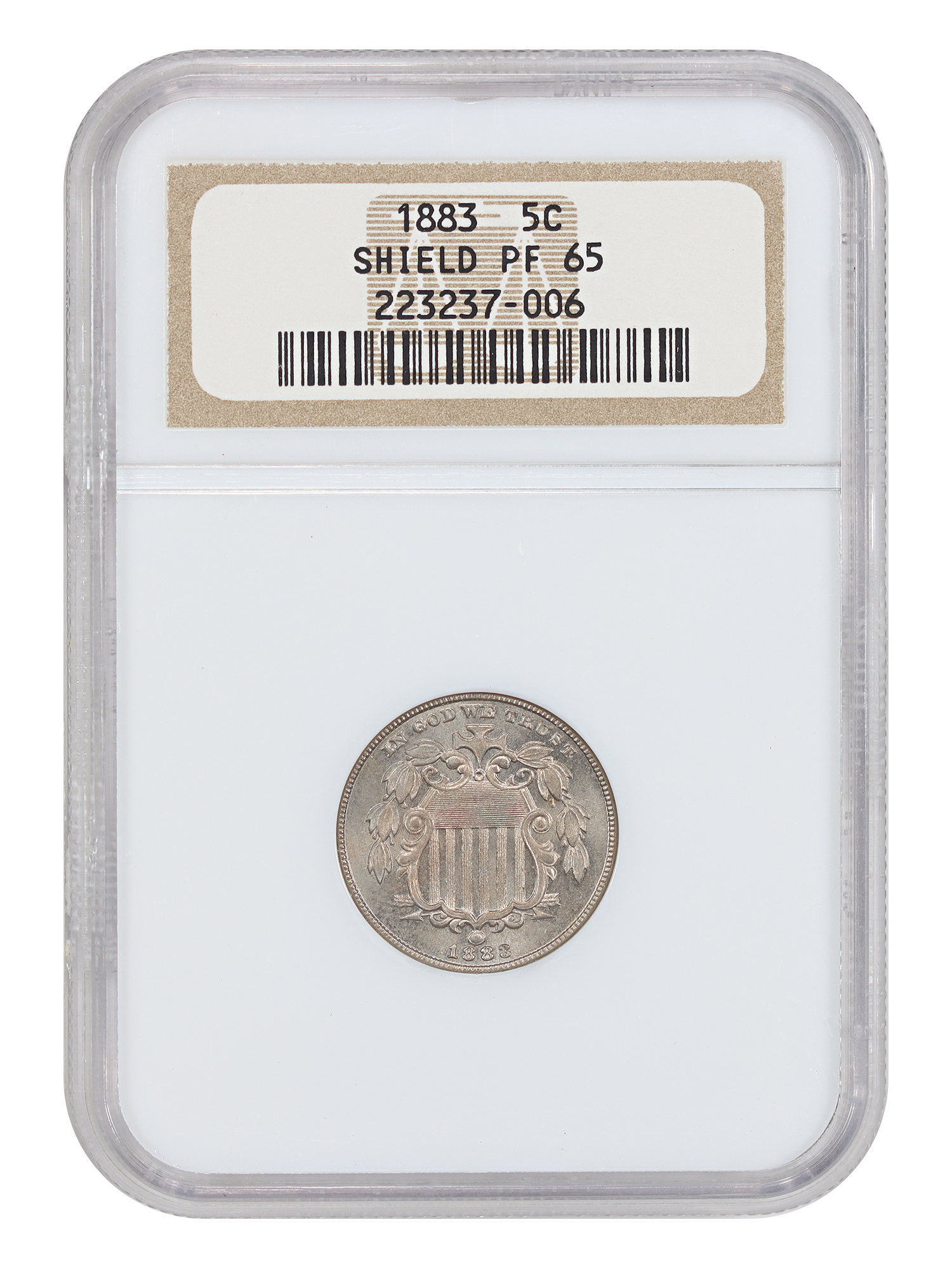 1883 5C Shield NGC PR65