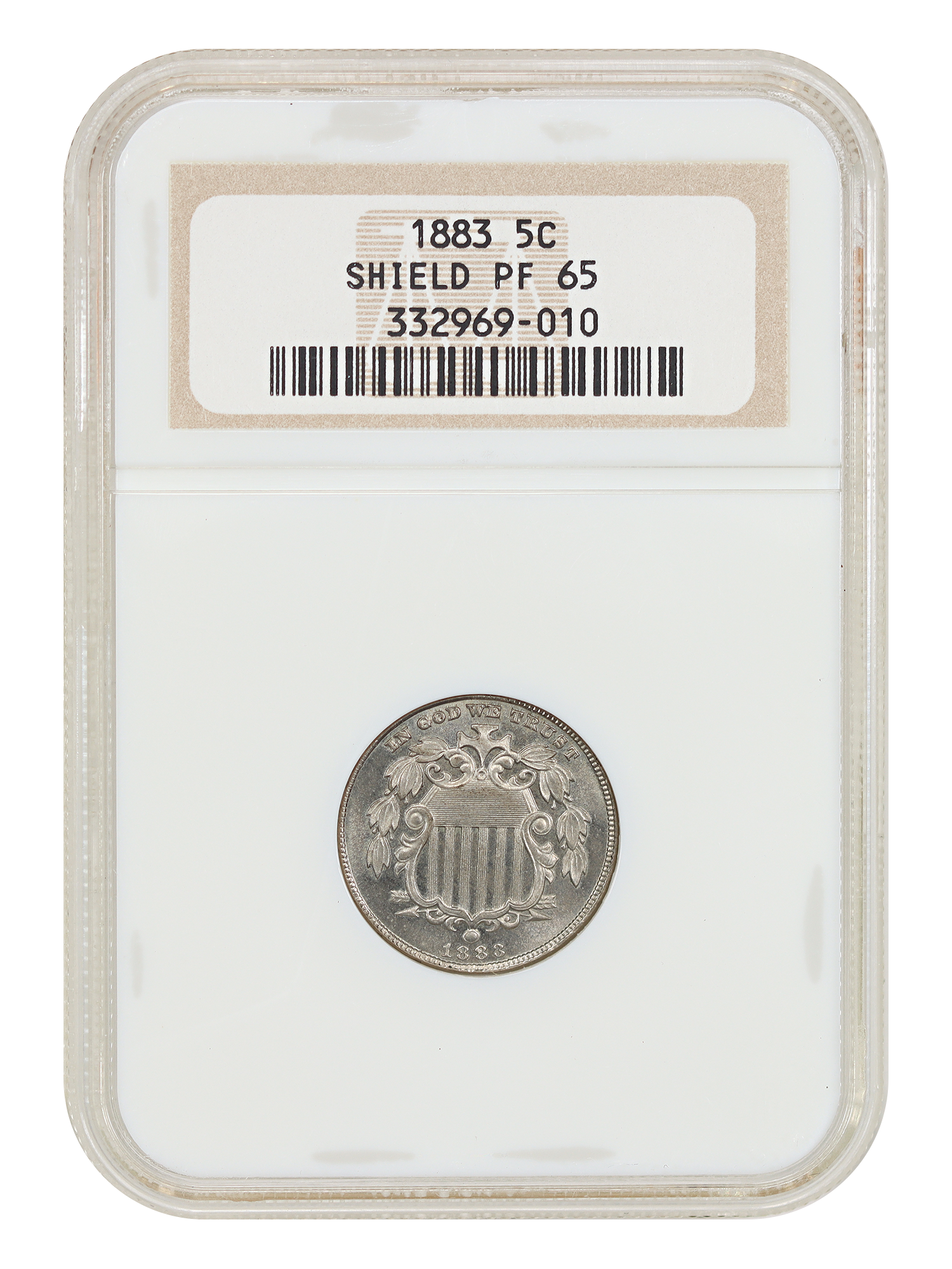 1883 5C Shield NGC PR65