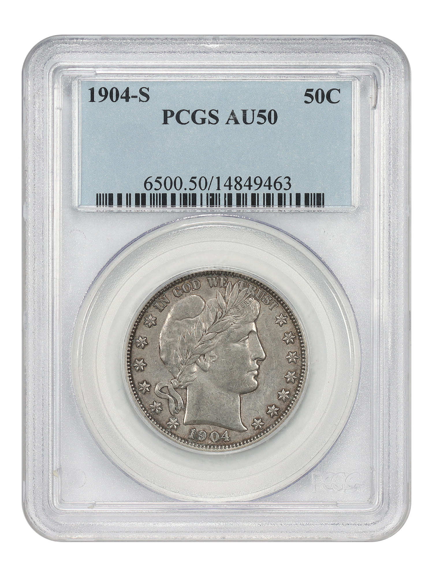 1904-S 50C PCGS AU50