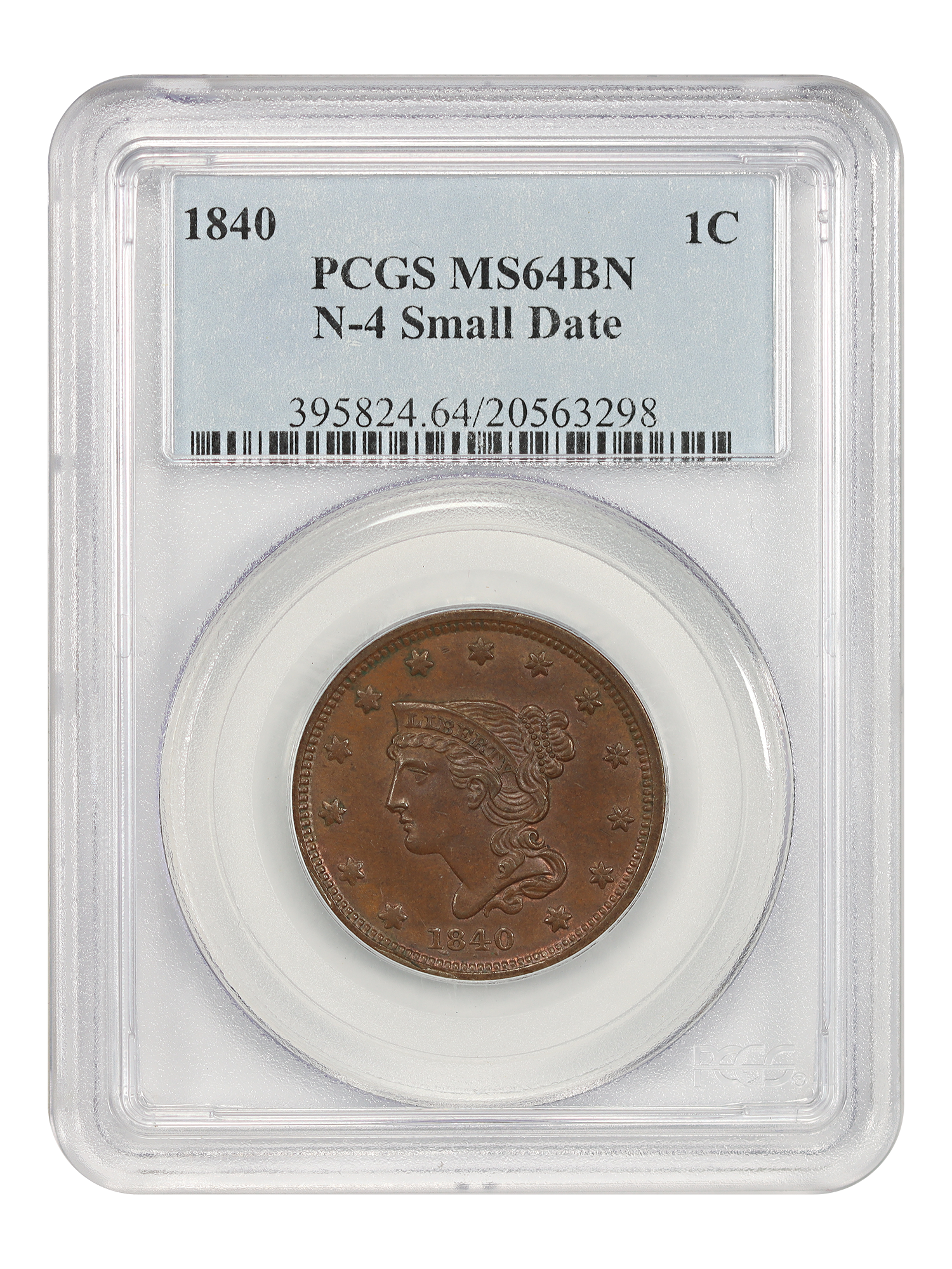 1840 1C N-4 Small Date, BN