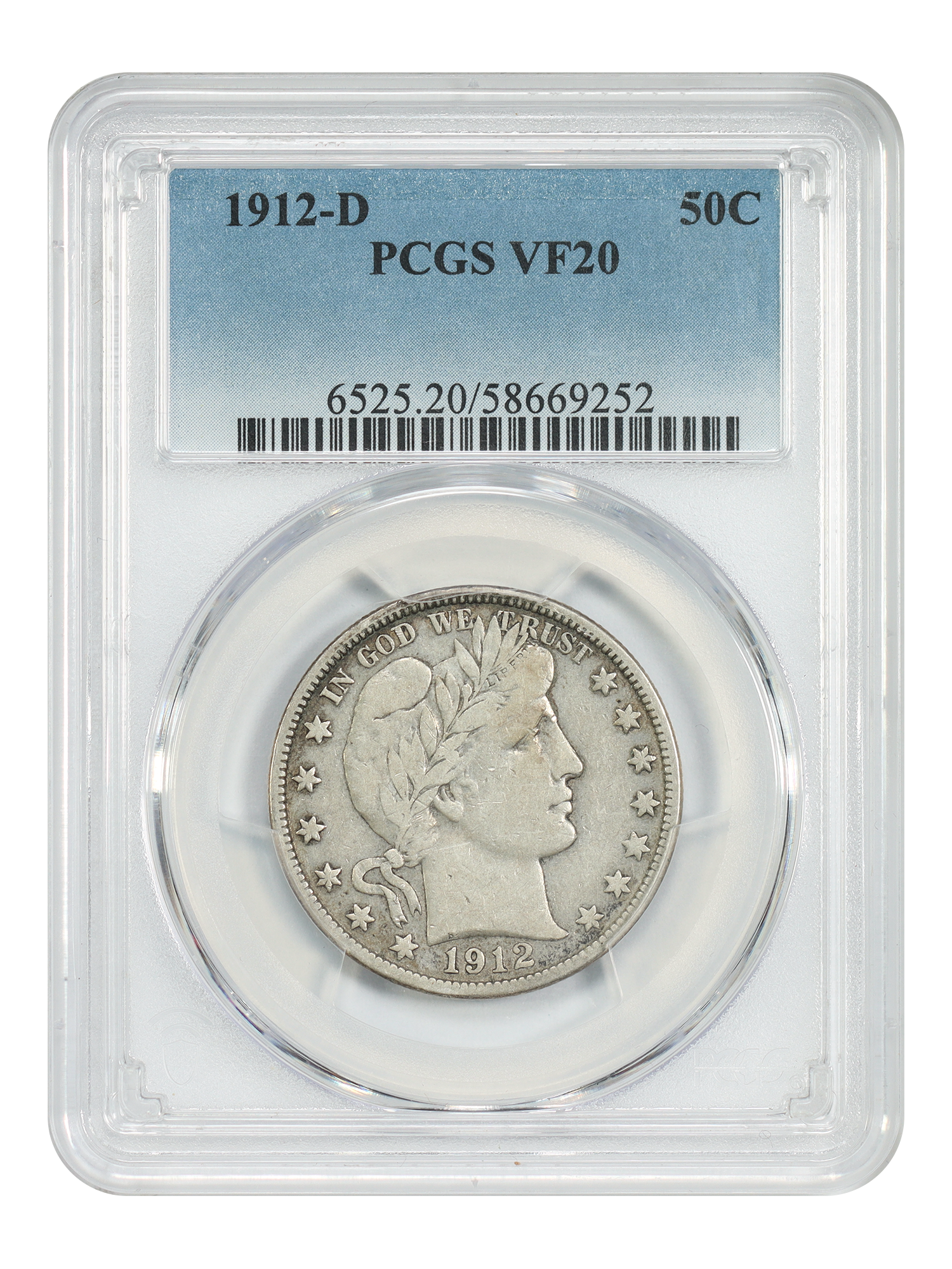 1912-D 50C PCGS VF20