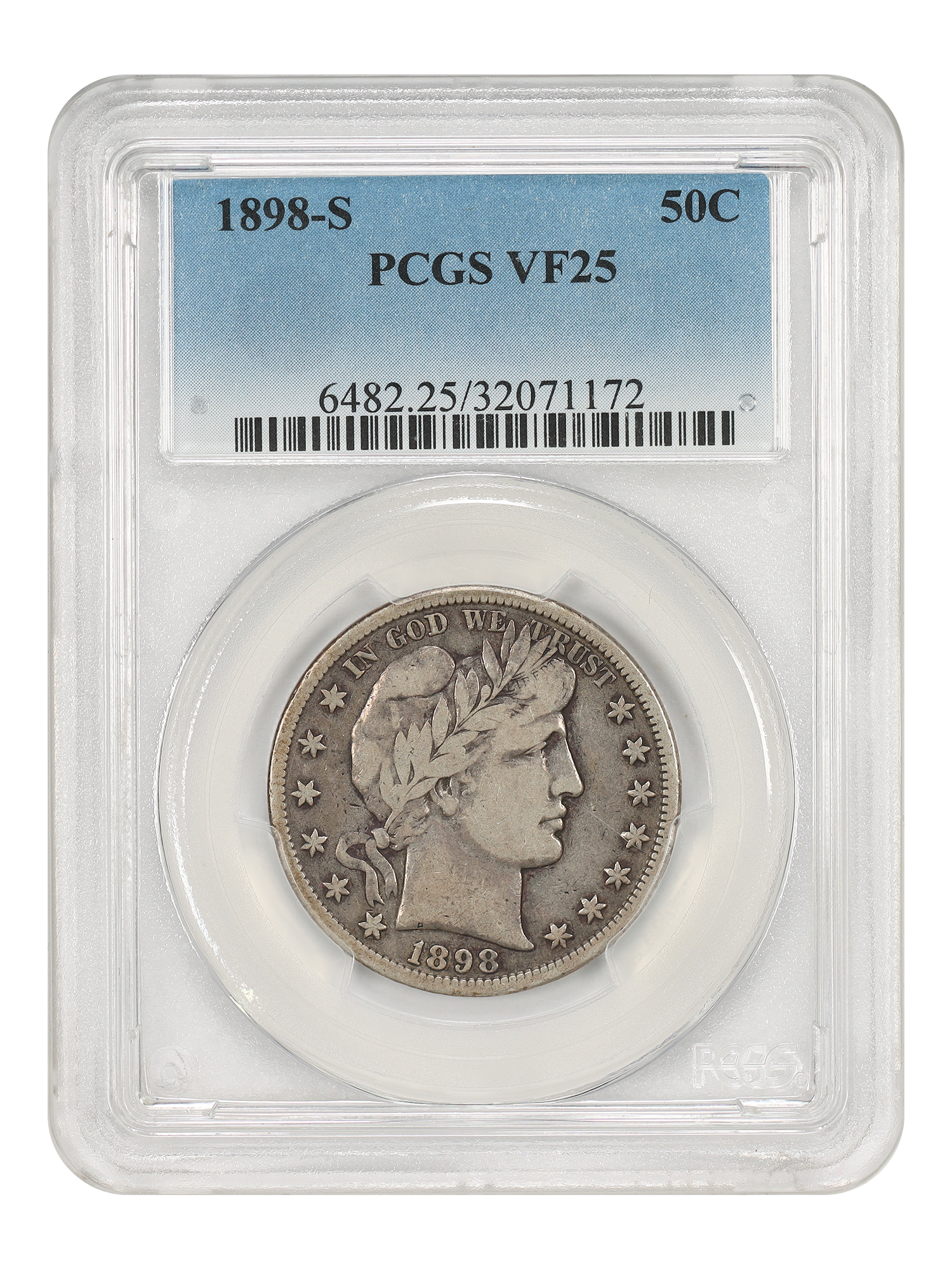 1898-S 50C PCGS VF25