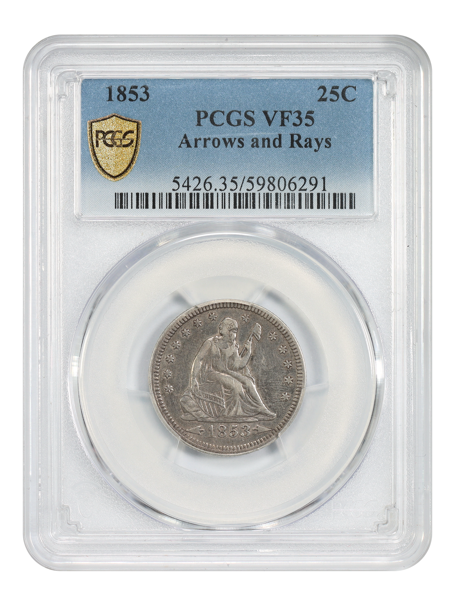 1853 25C Arrows and Rays