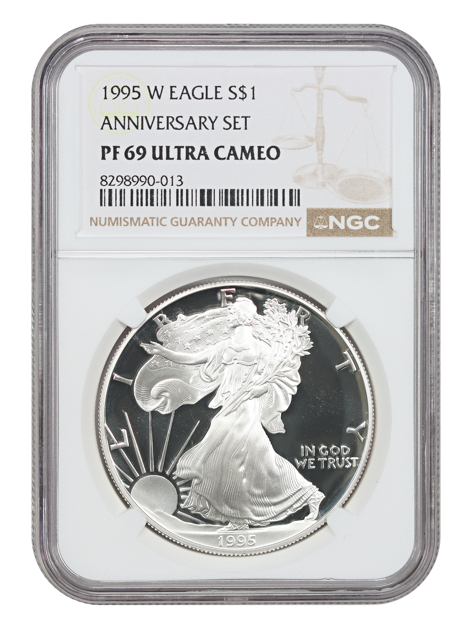 1995-W $1 Silver Eagle, DCAM