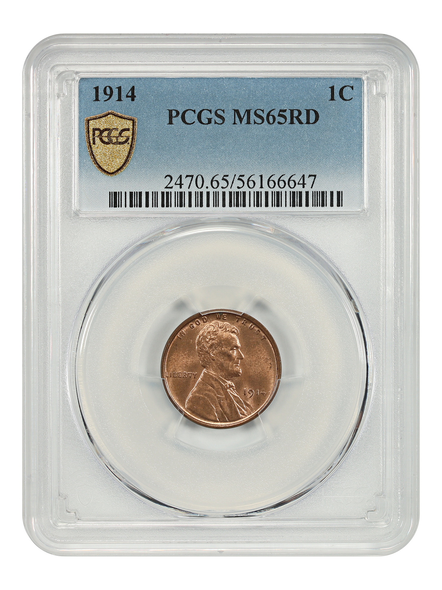 1914 1C PCGS MS65RD