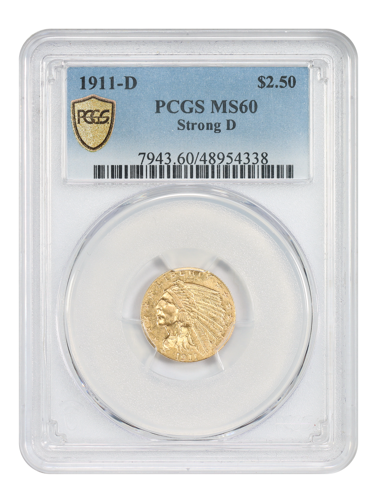1911-D $2.50 Strong D