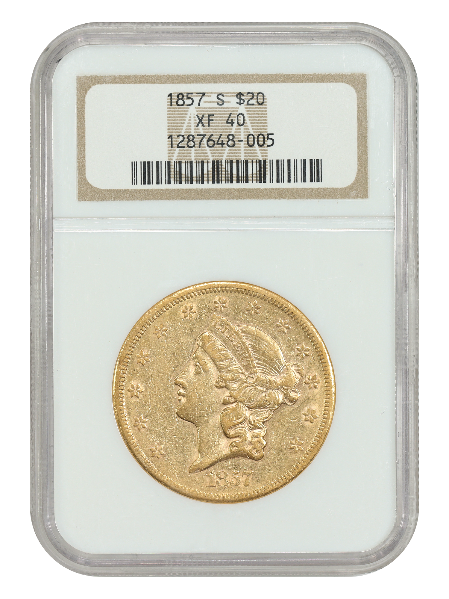 1857-S $20
