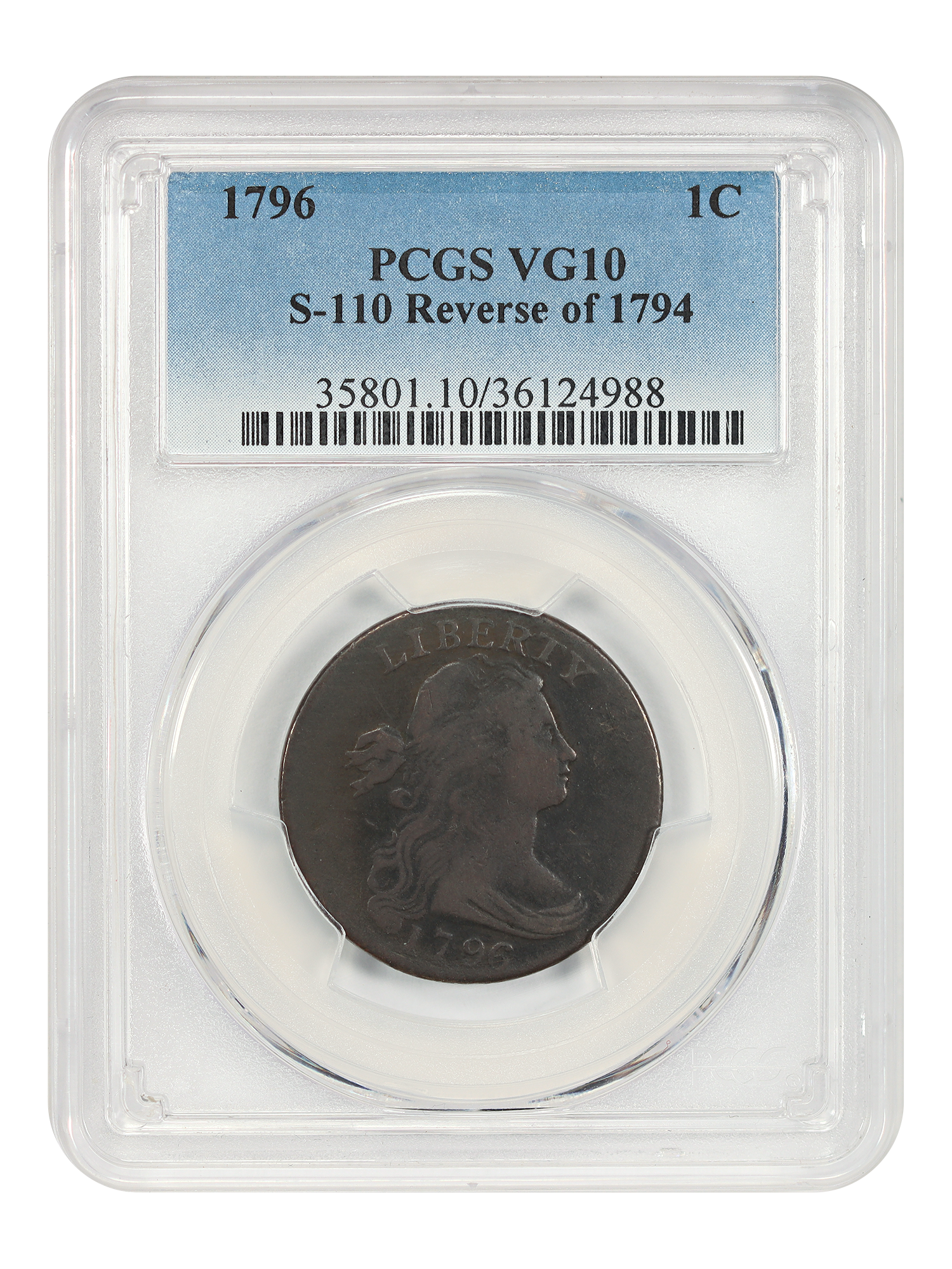 1796 1C S-110 Reverse of 1794, BN