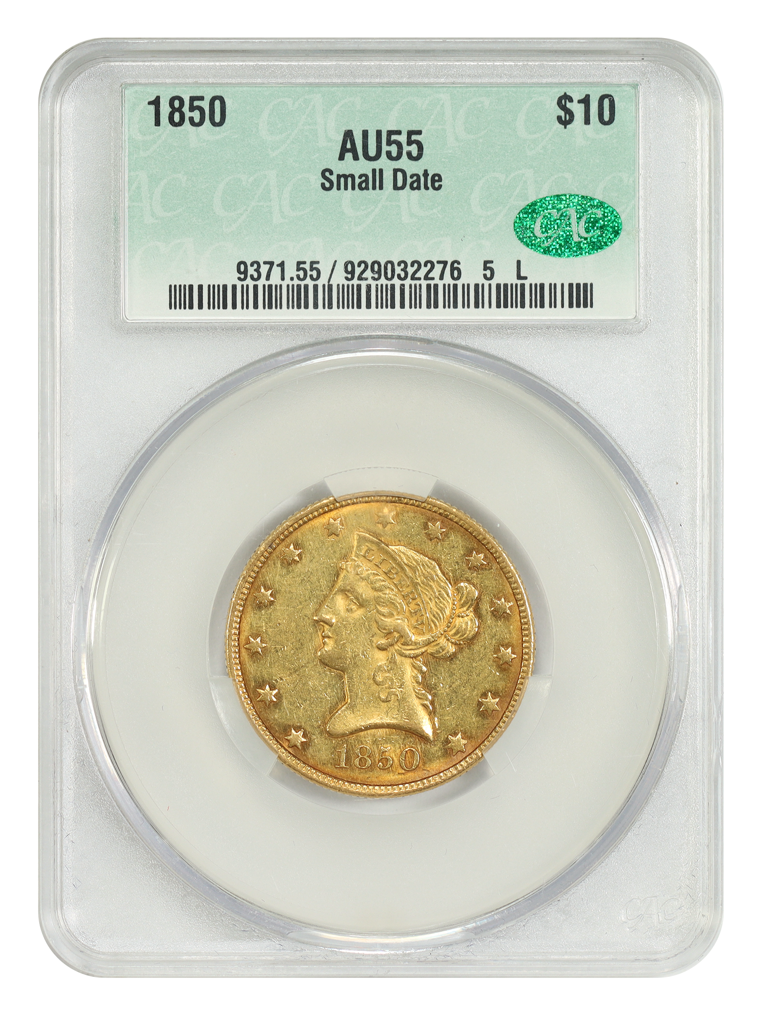 1850 $10 Small Date
