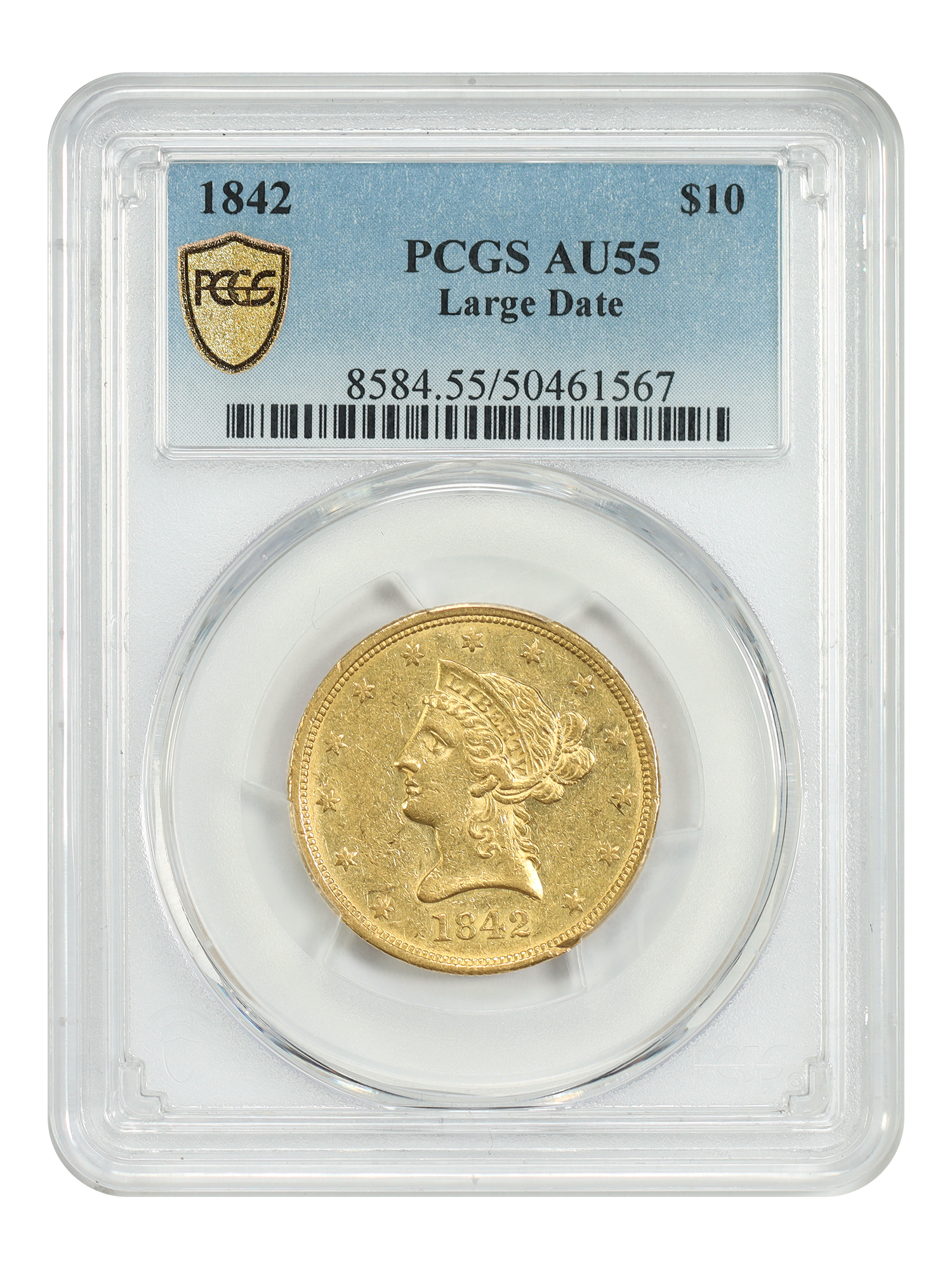 1842 $10 Large Date
