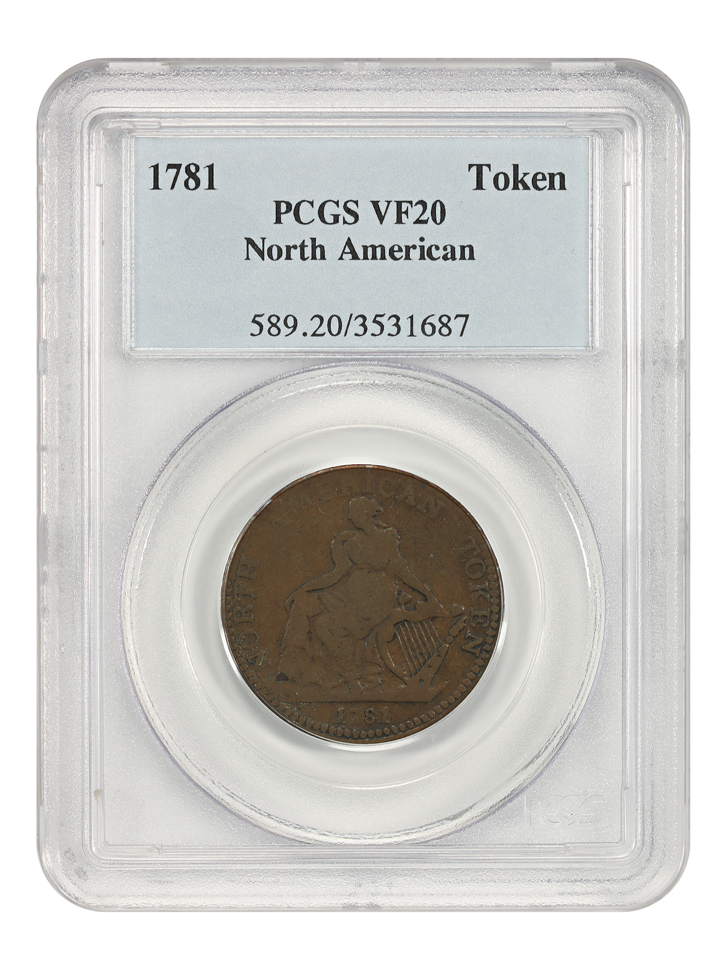 Token: 1781 North American Copper PCGS VF20