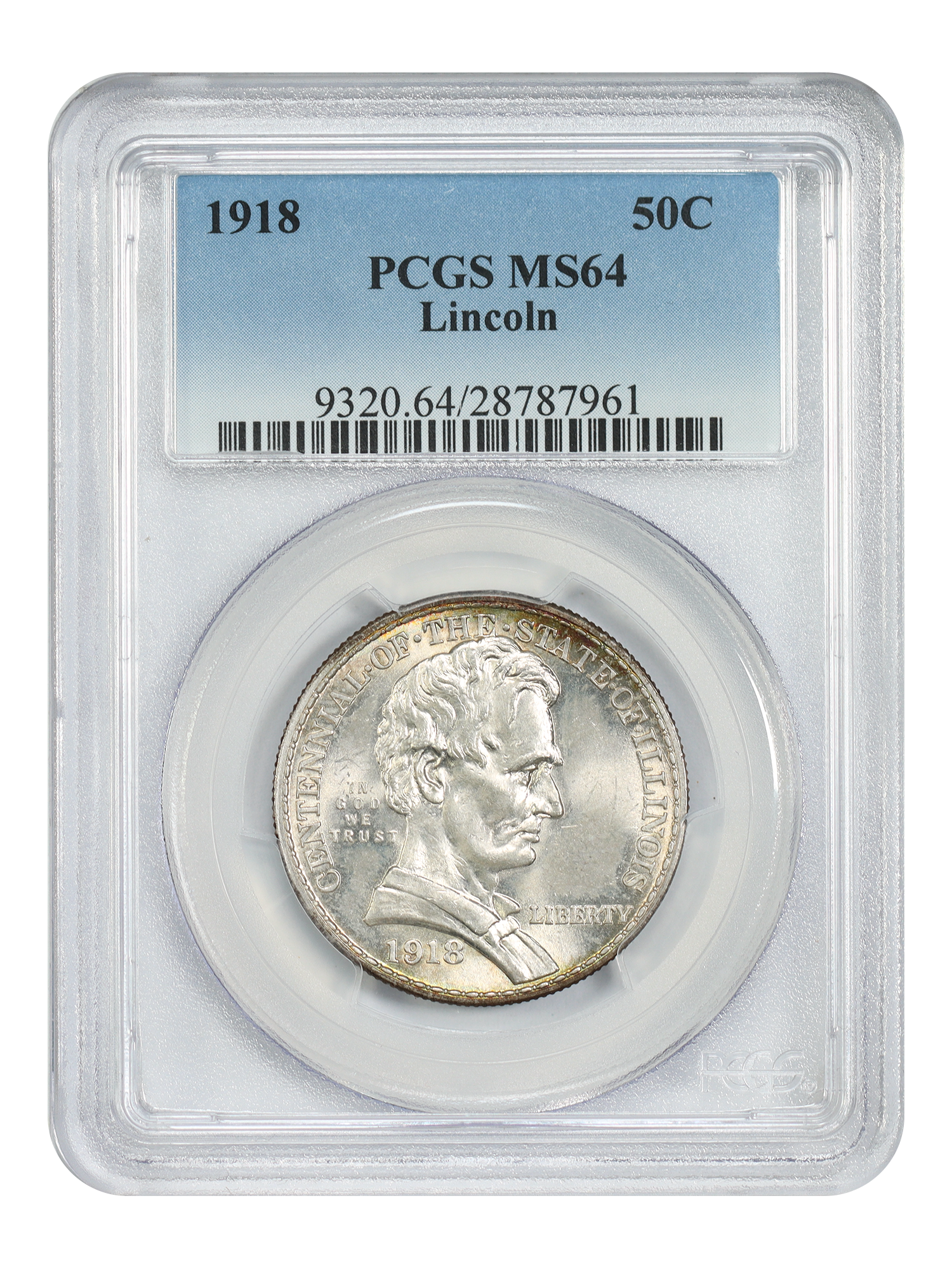 1918 50C Lincoln PCGS MS64