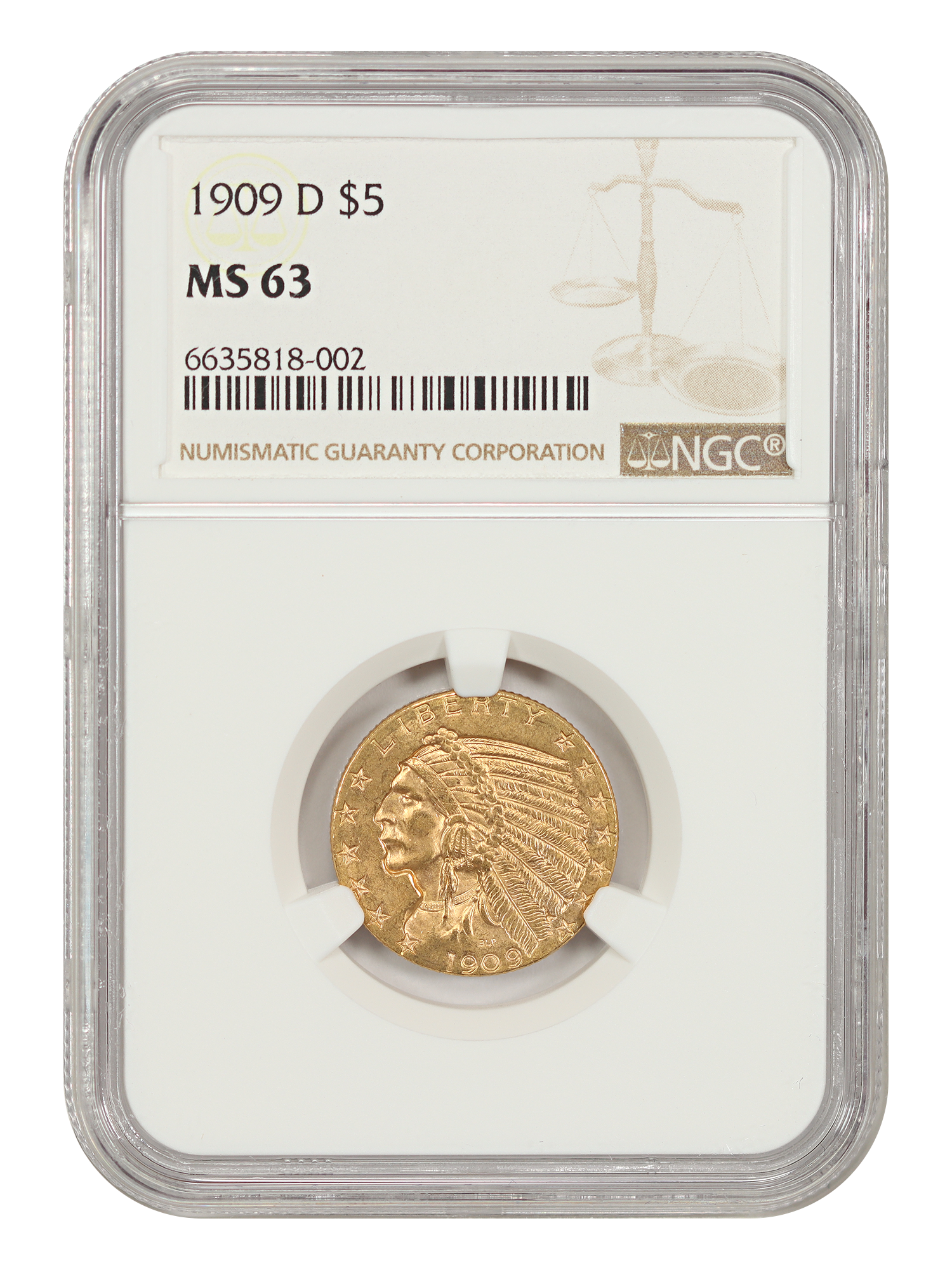 1909-D $5