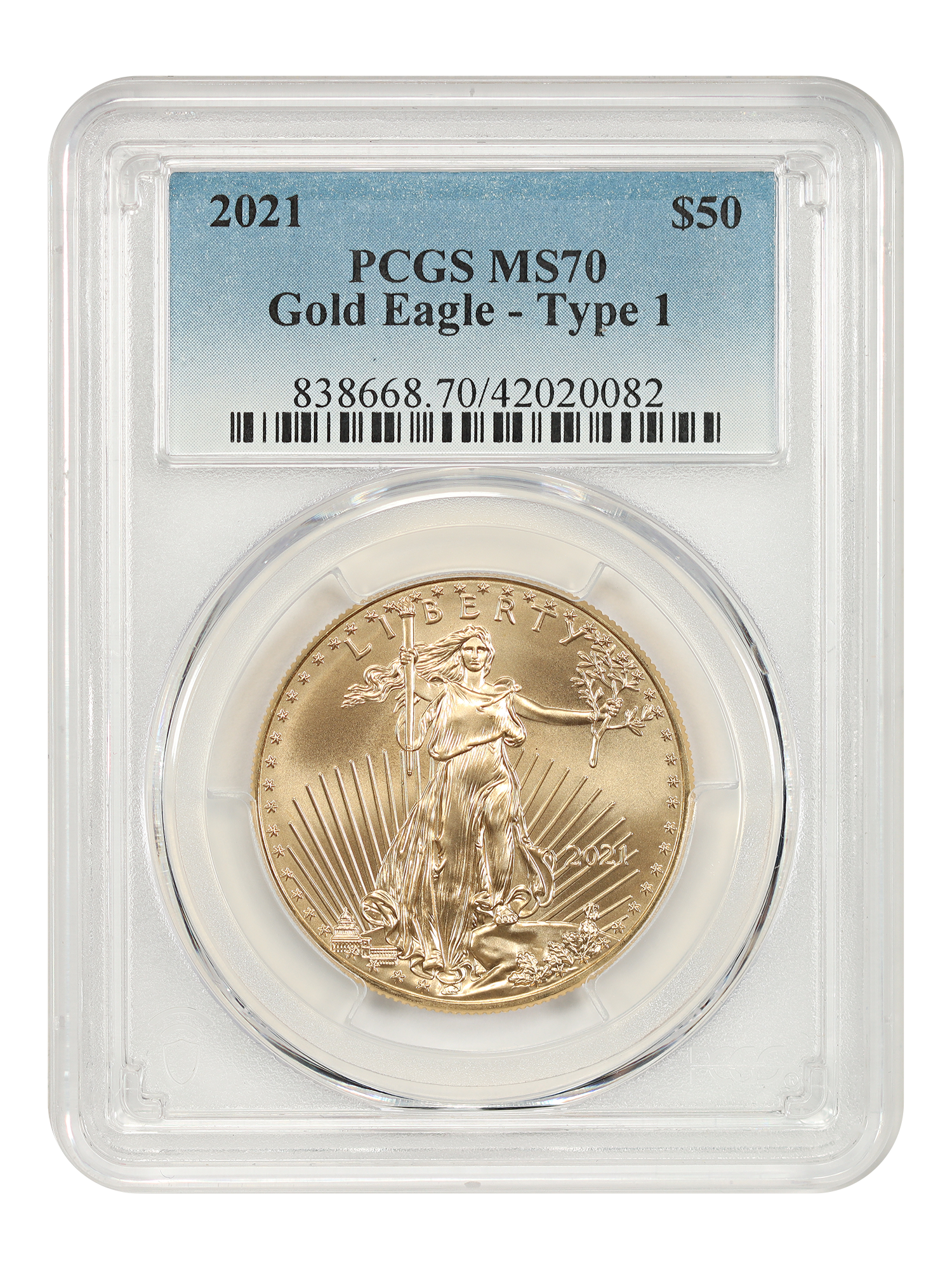 2021 $50 Gold Eagle - Type 1