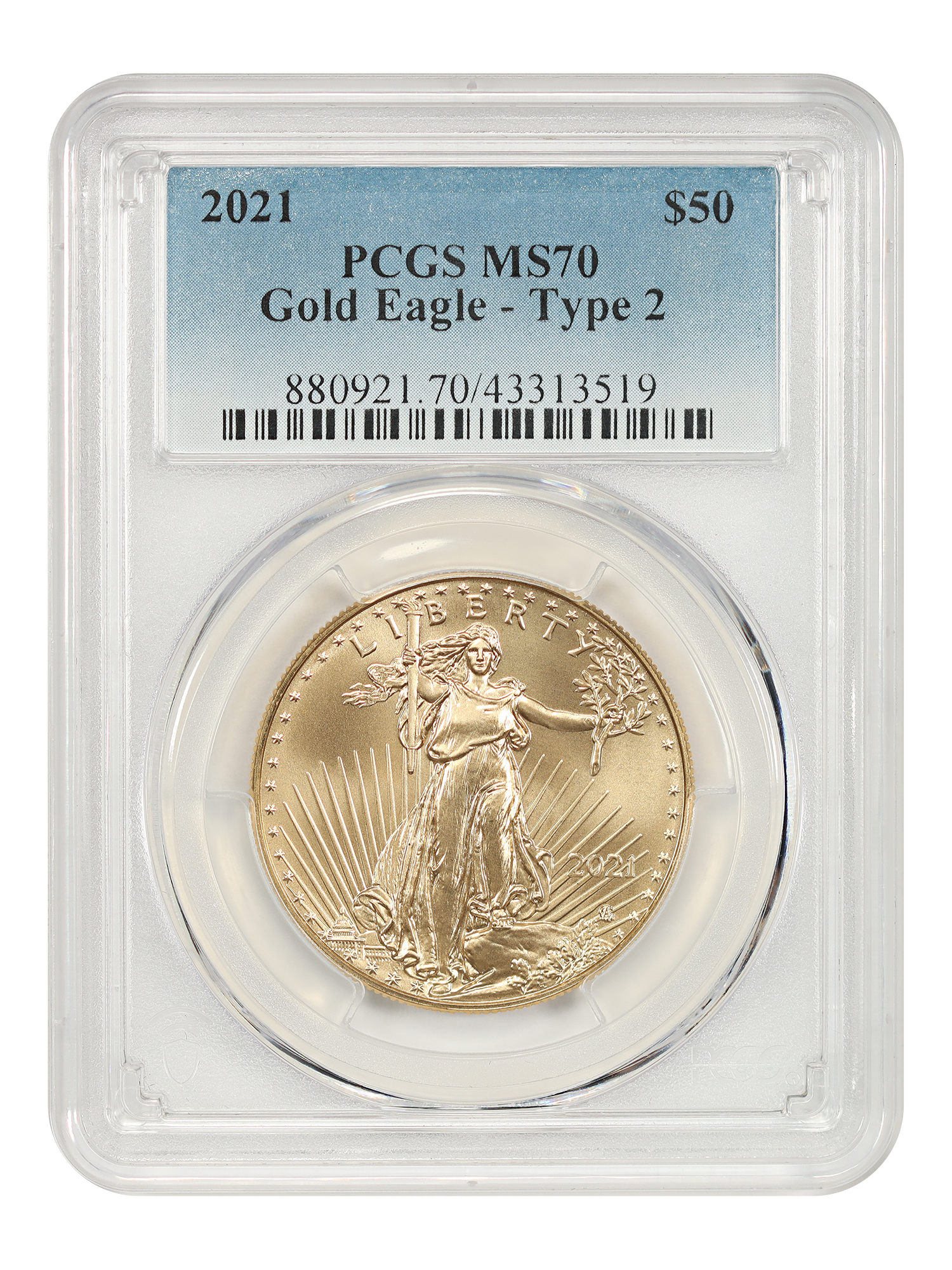 2021 $50 Gold Eagle - Type 2