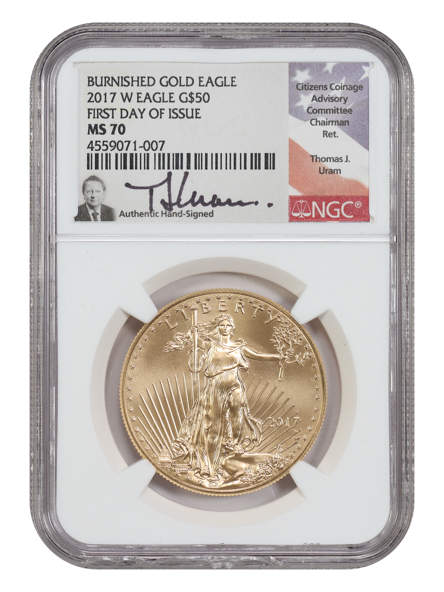2017-W $50 Burnished Gold Eagle