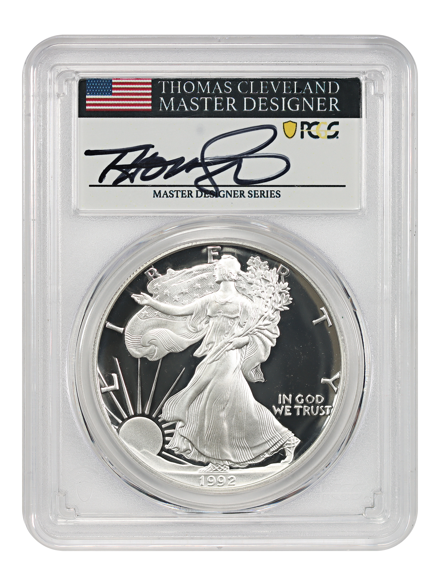 1992-S $1 Silver Eagle Thomas Cleveland Magnum Opus, DCAM