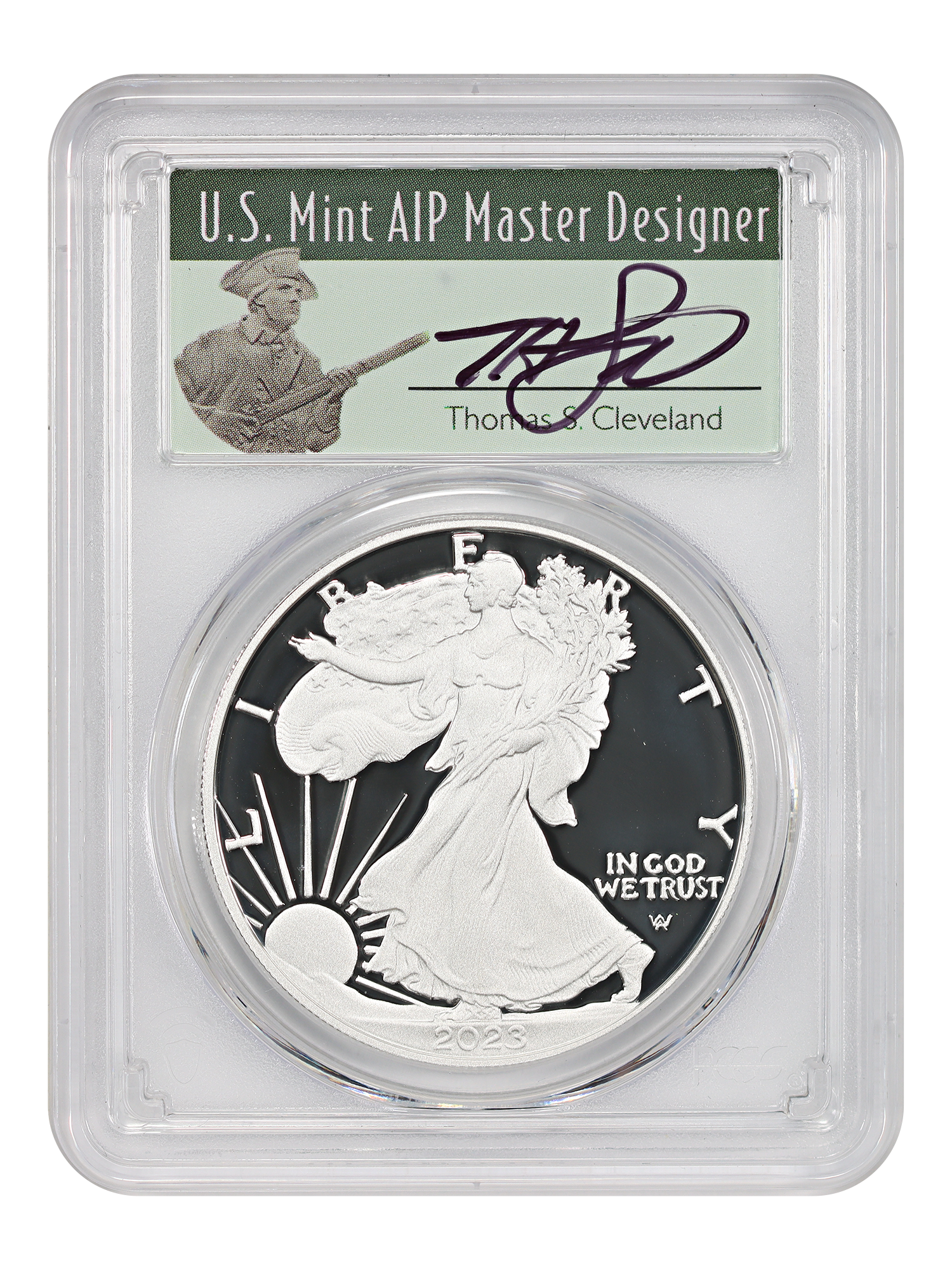 2023-S $1 Silver Eagle First Day of Issue, DCAM