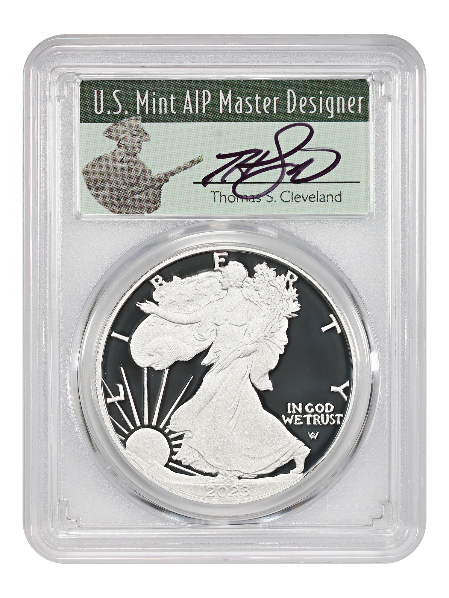 2023-S $1 Silver Eagle First Day of Issue, DCAM