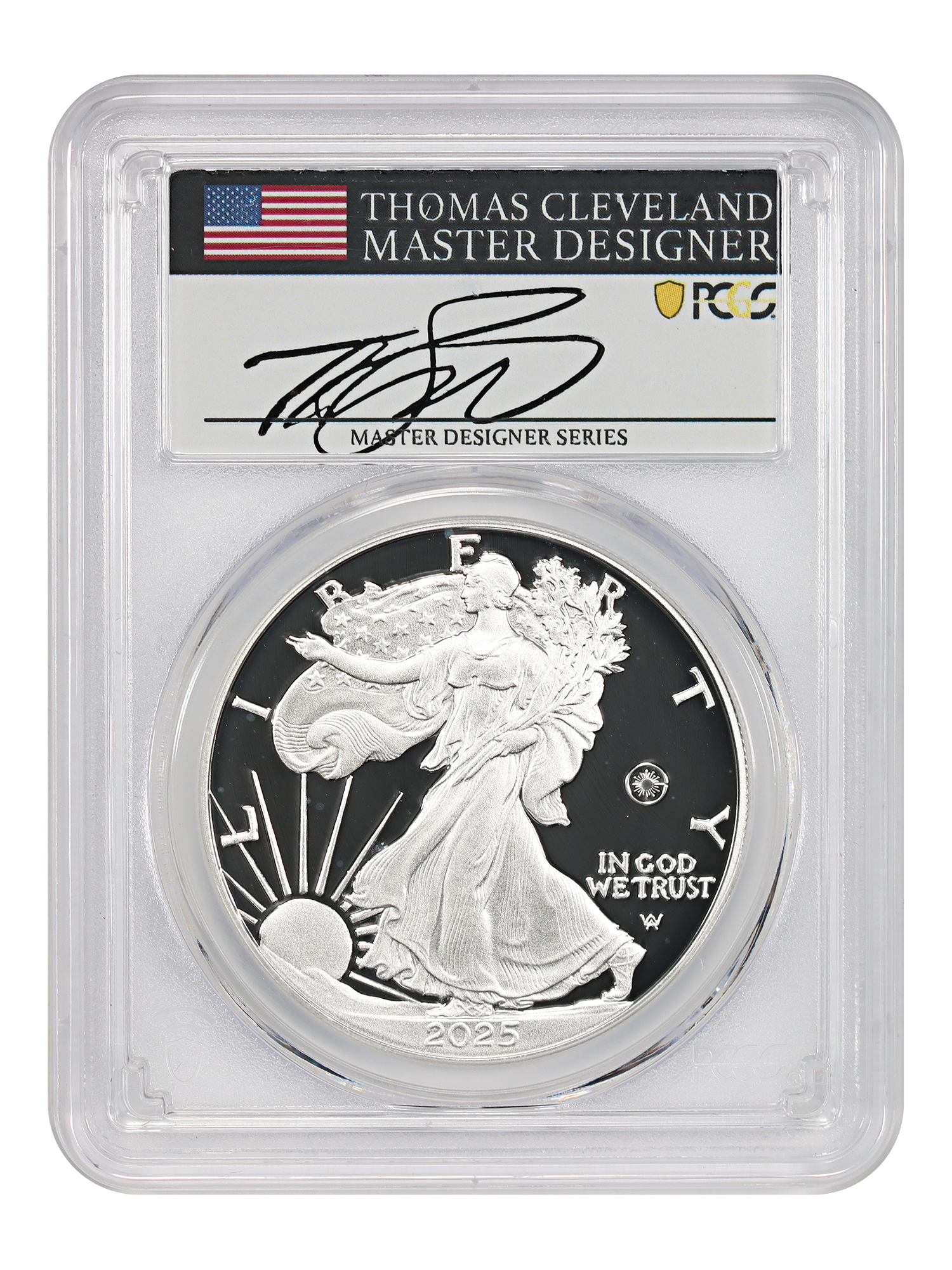 2025-W $1 Silver Eagle w/ Laser Privy, DCAM