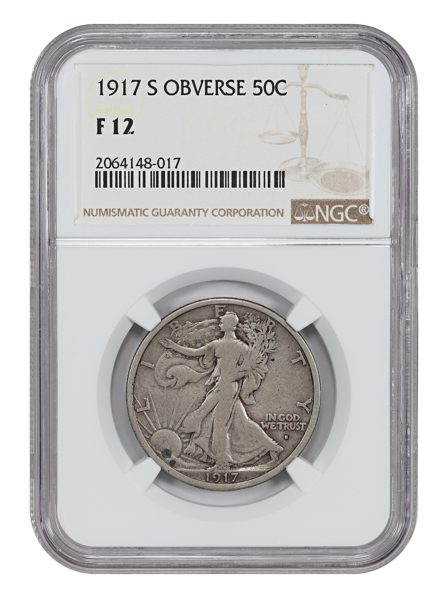 1917-S 50C Obverse