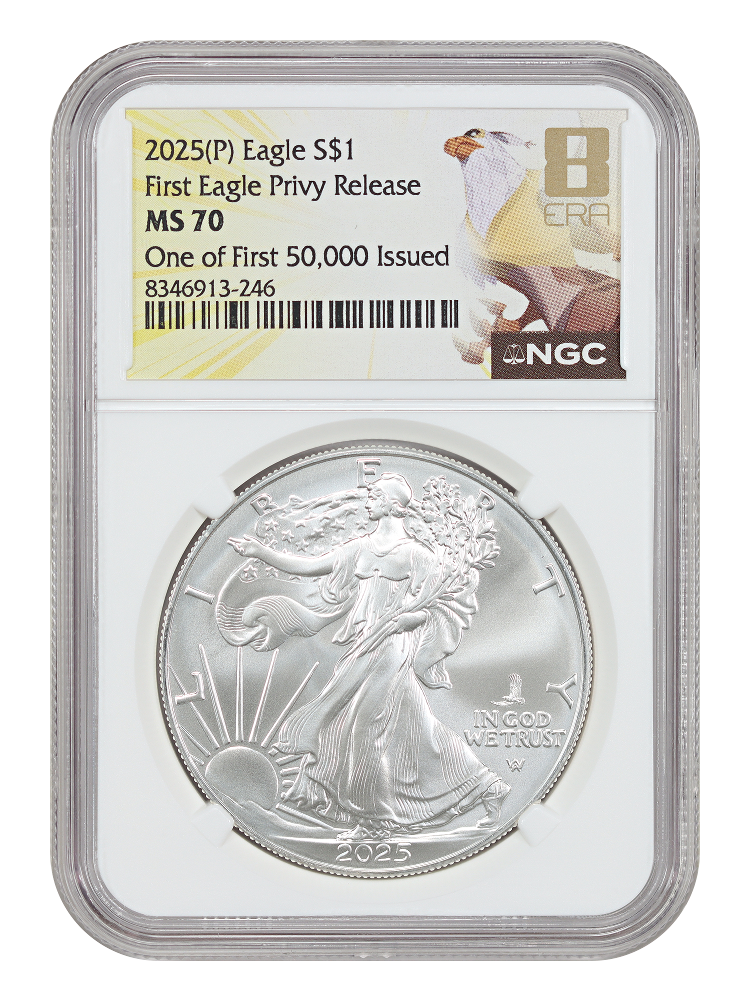 2025-(P) $1 Silver Eagle with Eagle Privy