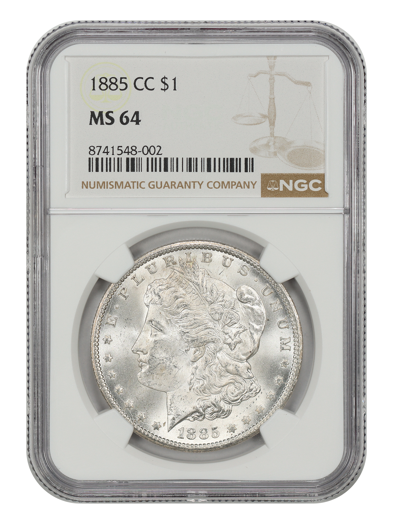 1885-CC $1 NGC MS64