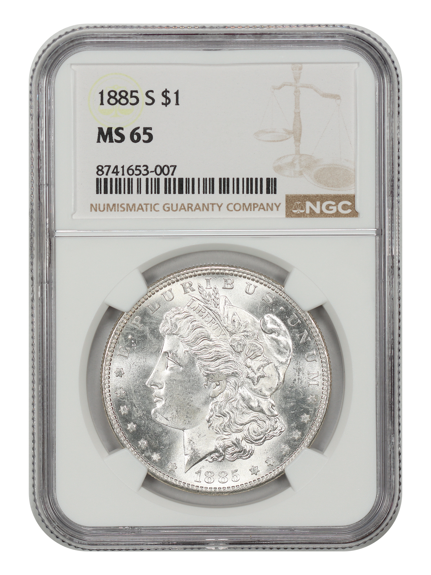 1885-S $1 NGC MS65