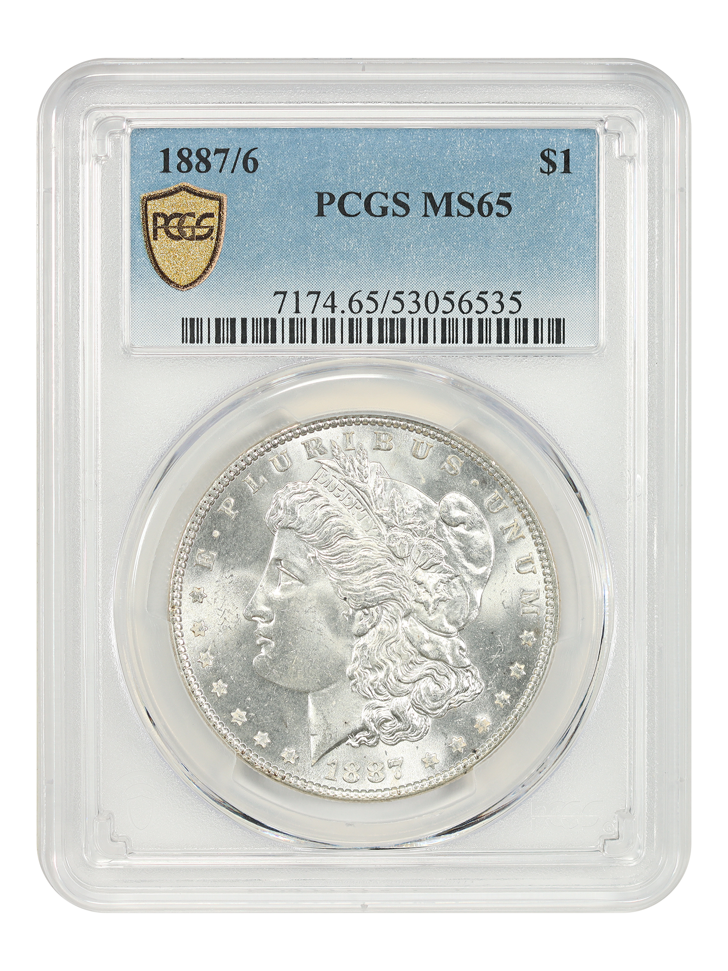 1887/6 $1 PCGS MS65