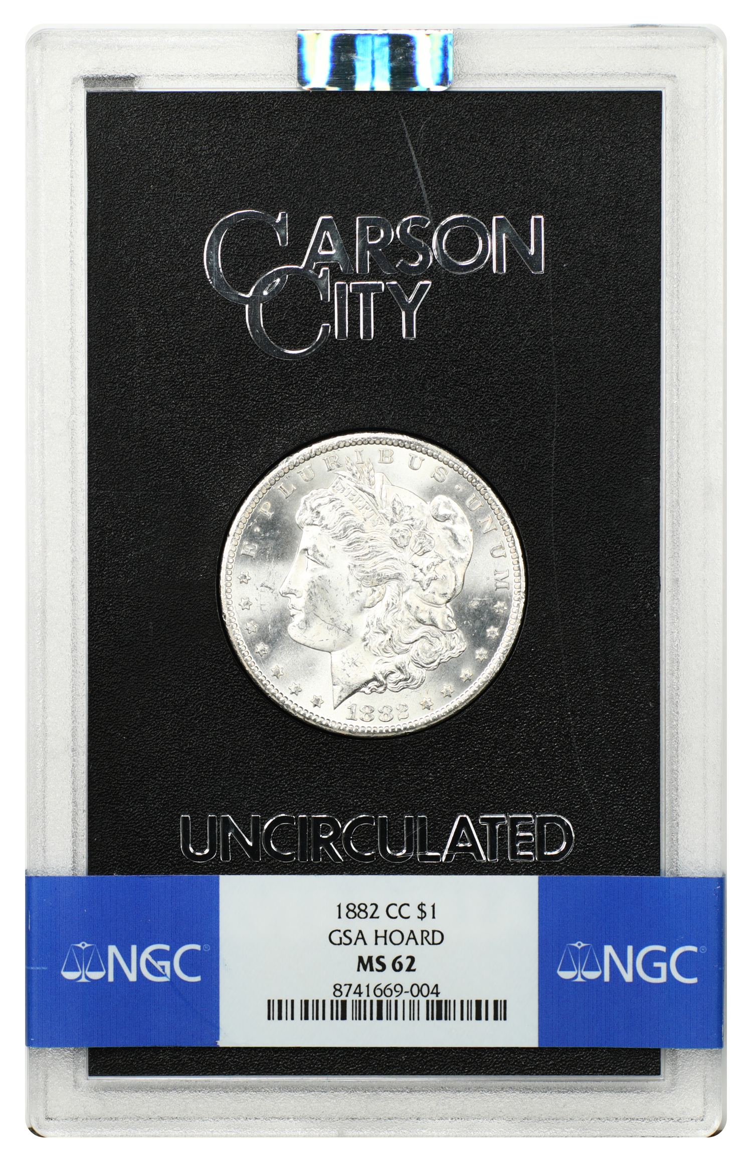 GSA: 1882-CC $1 NGC MS62