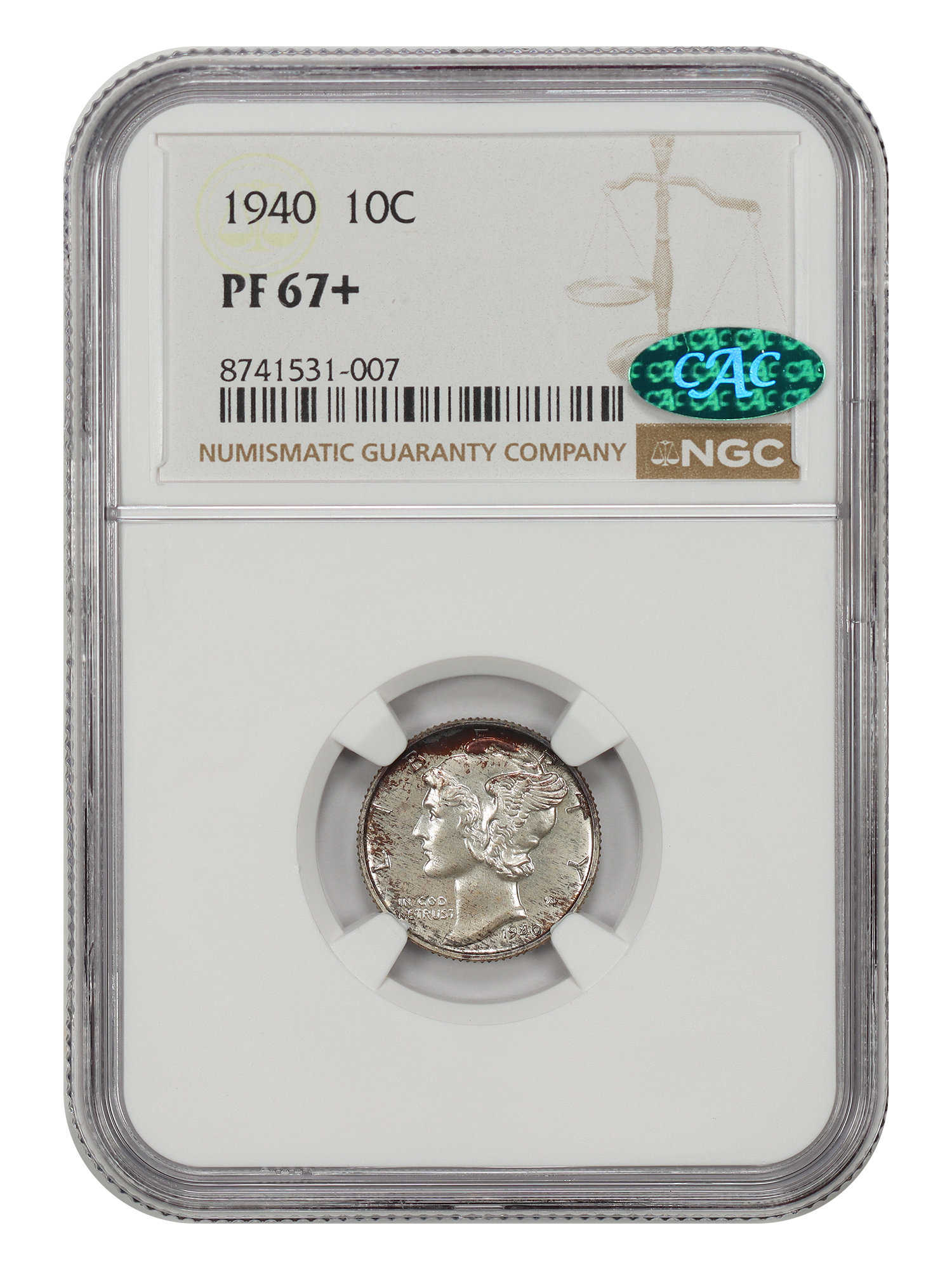 1940 10C NGC/CAC PR67+