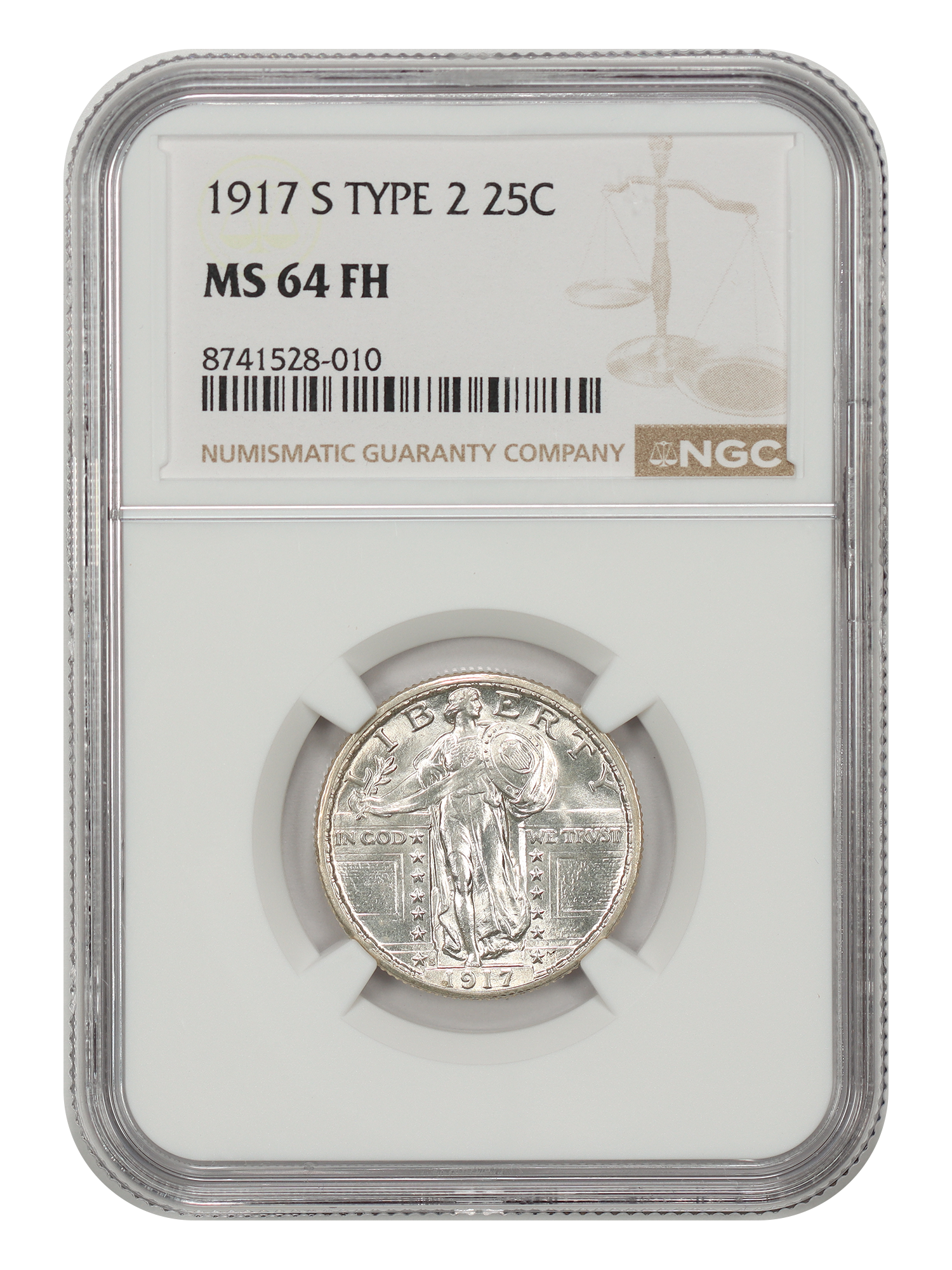 1917-S 25C NGC MS64FH (Type 2)