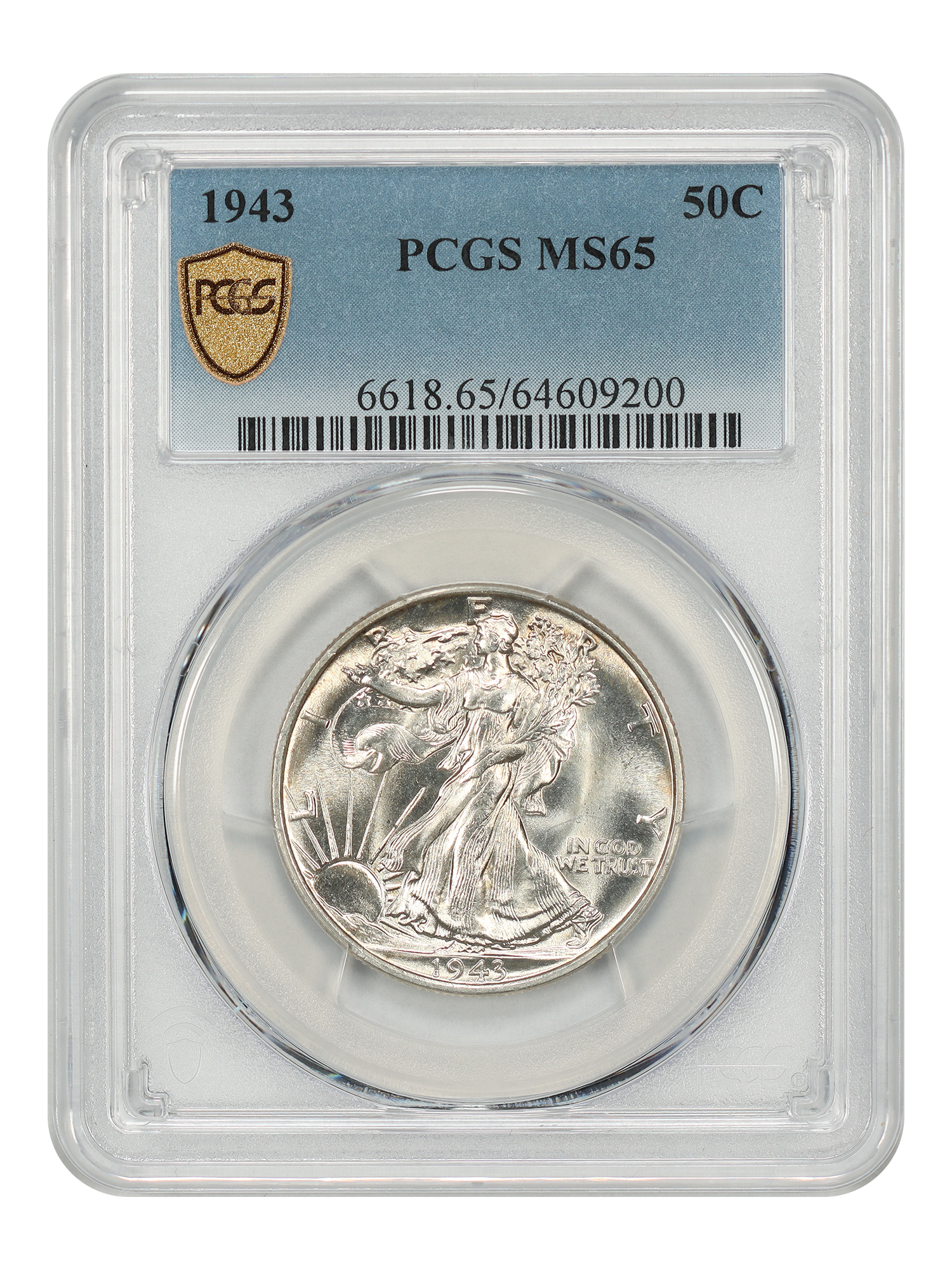 1943 50C PCGS MS65