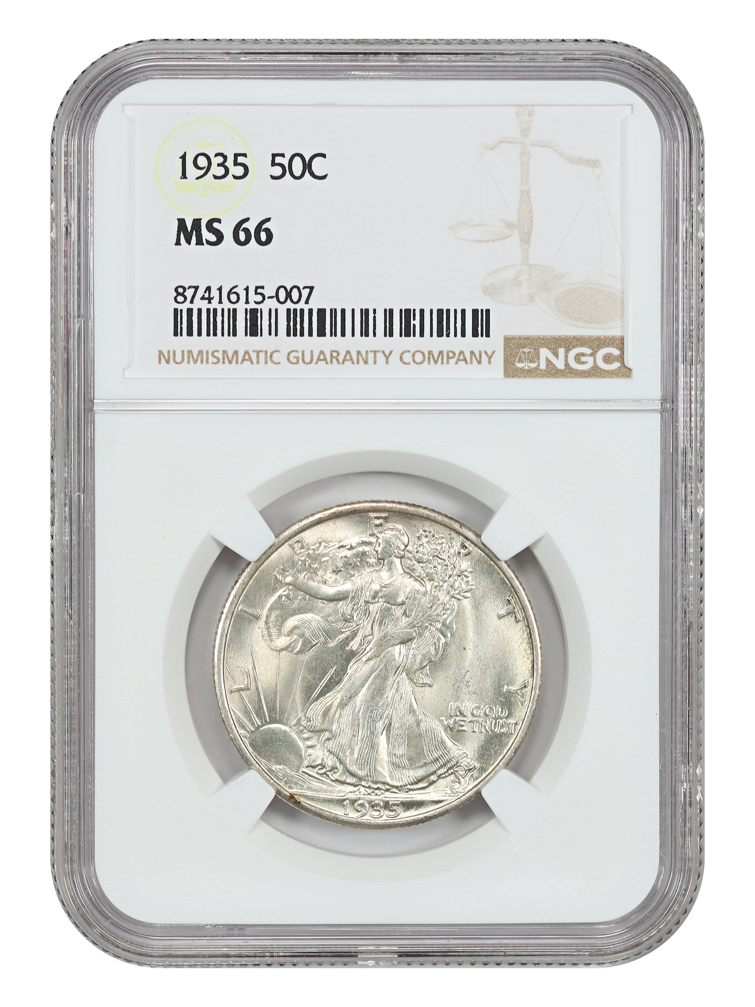 1935 50C NGC MS66