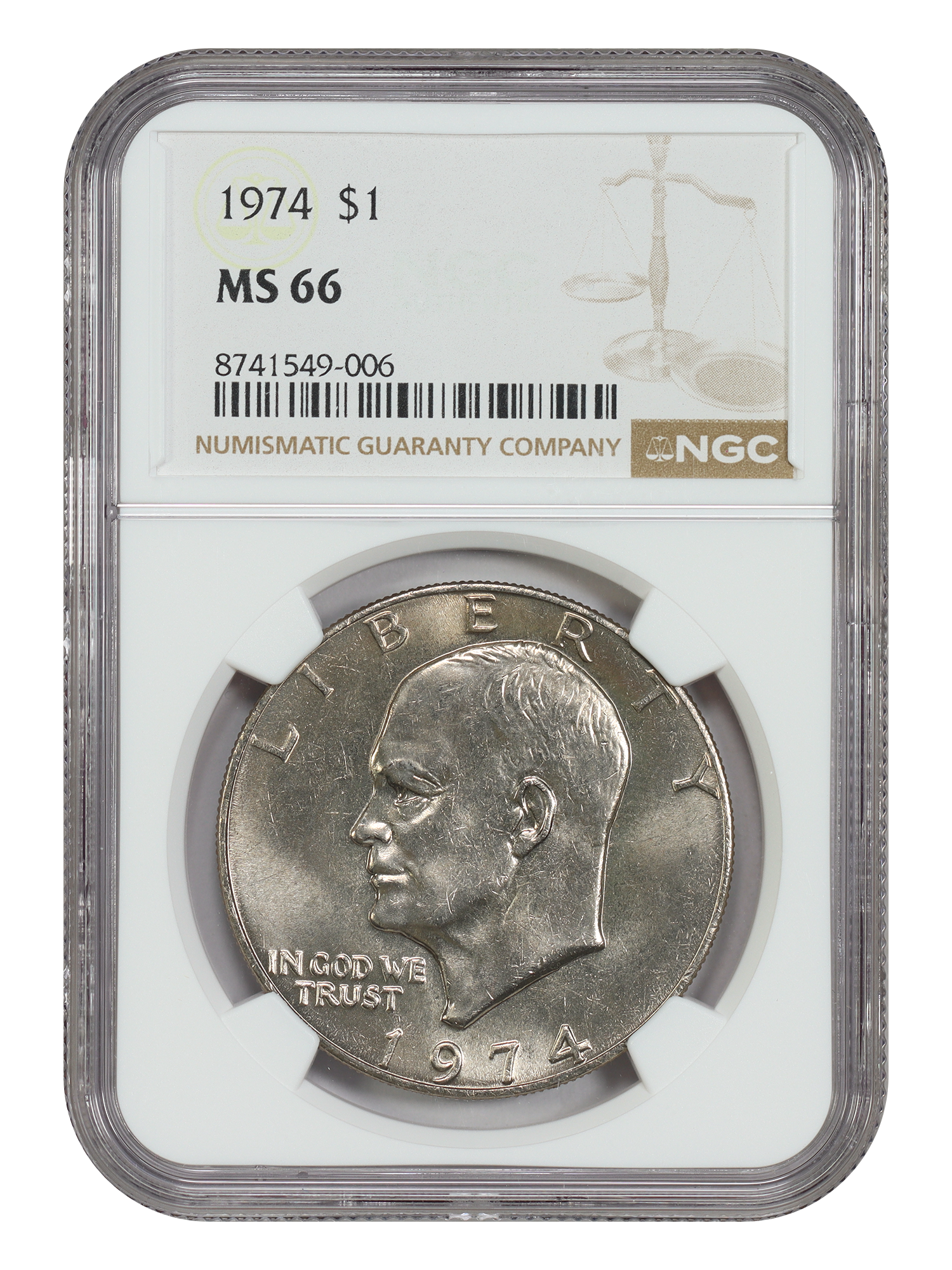 1974 $1 NGC MS66