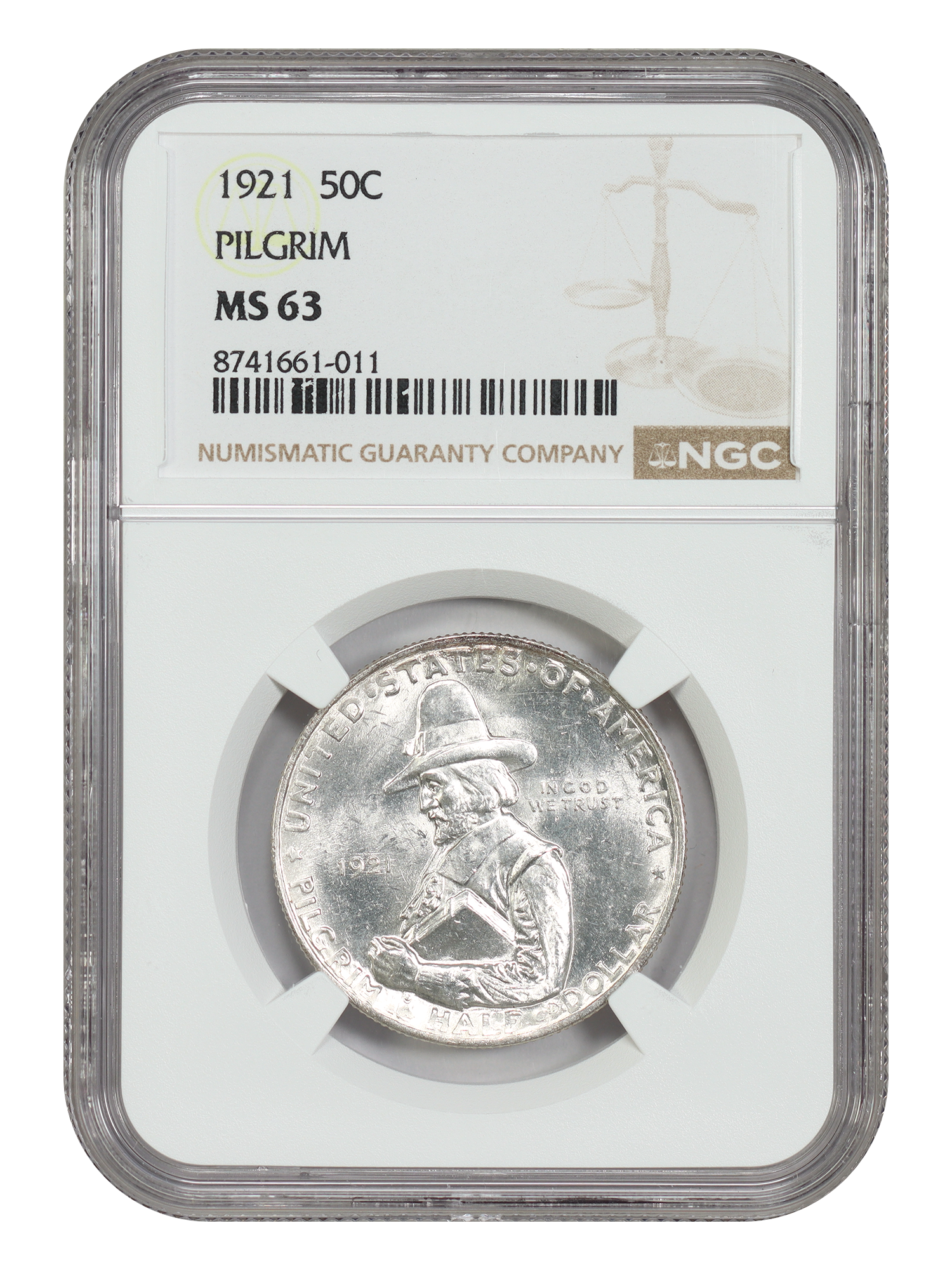 1921 50C Pilgrim NGC MS63