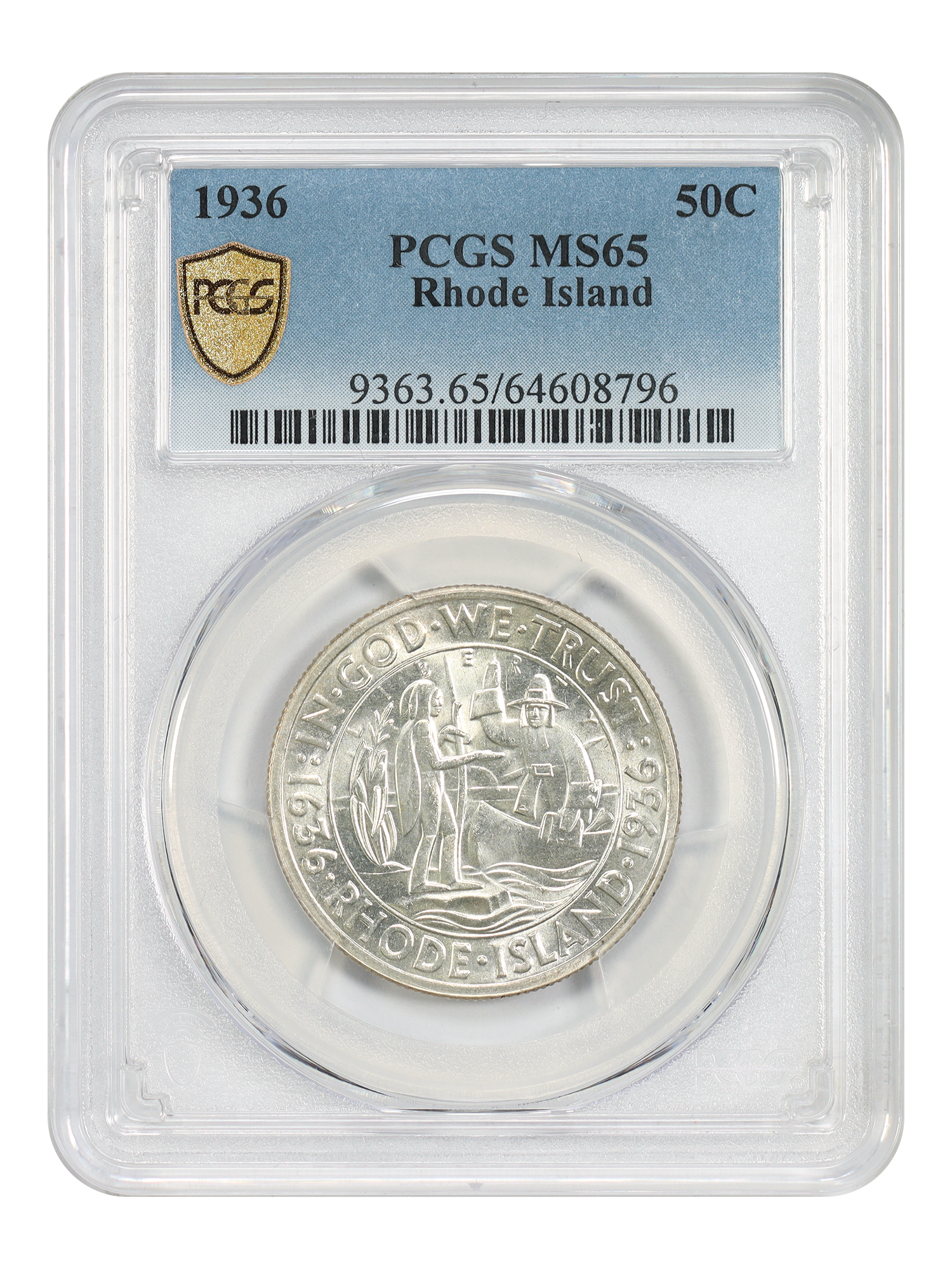 1936 50C Rhode Island PCGS MS65