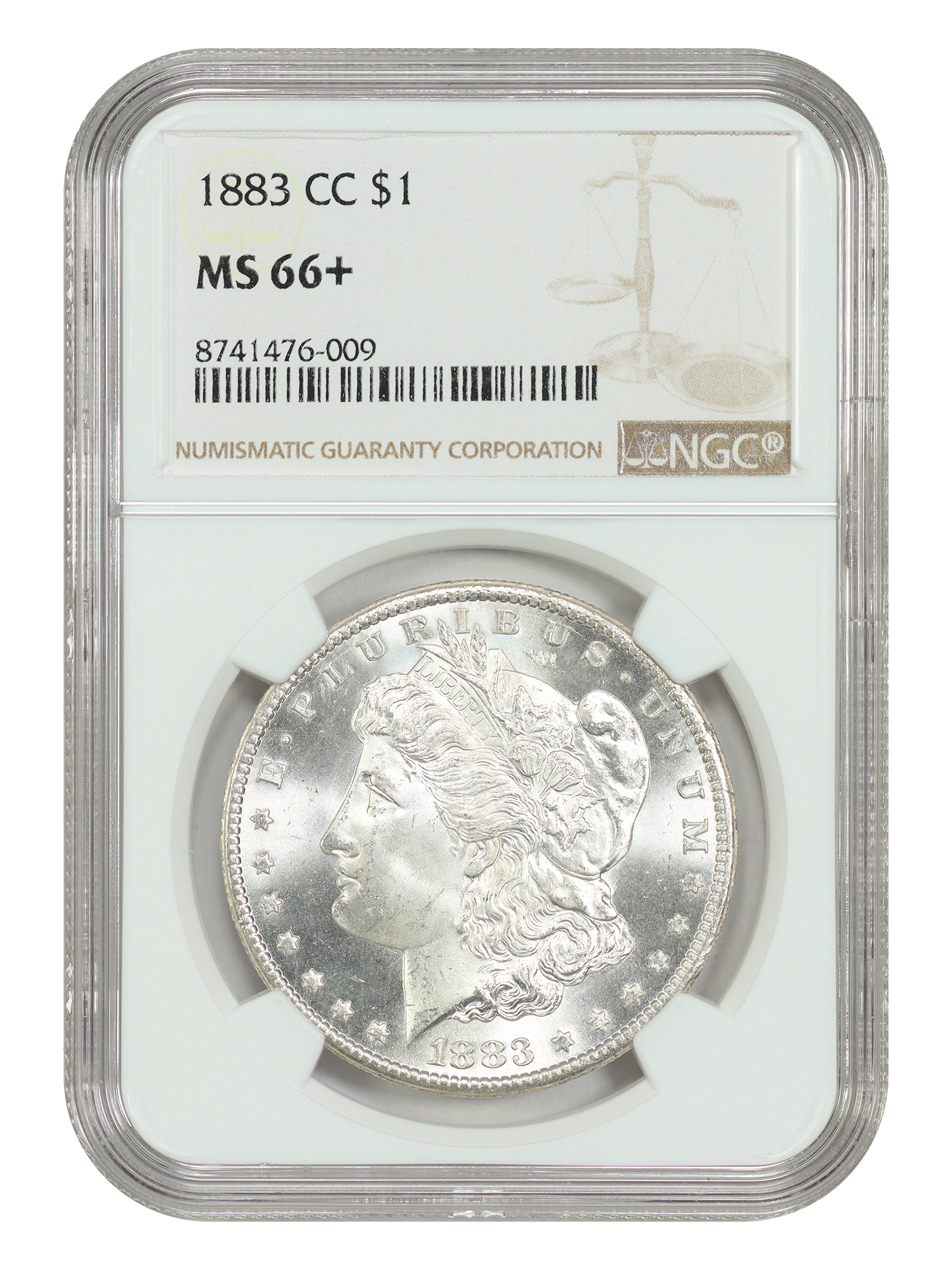 1883-CC $1 NGC MS66+