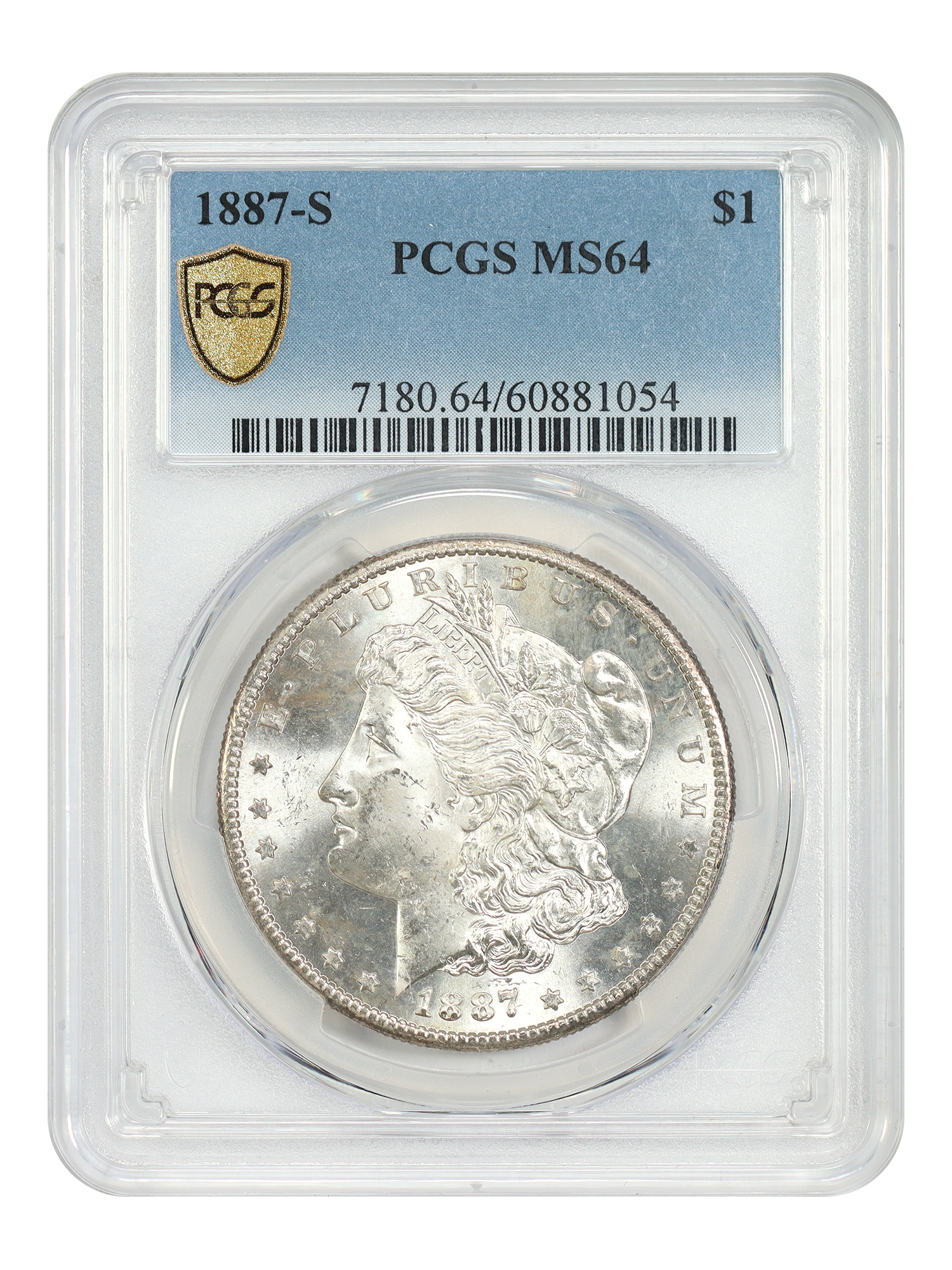 1887-S $1 PCGS MS64
