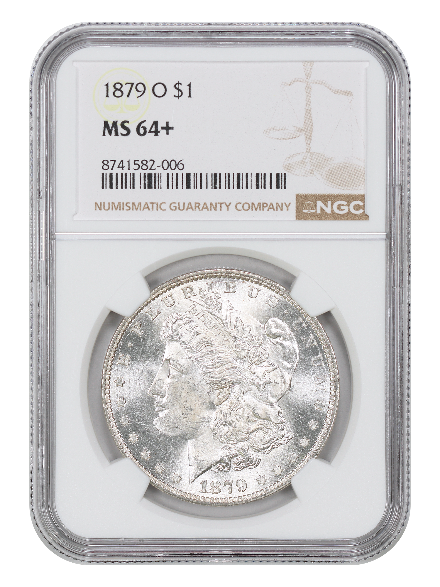 1879-O $1 NGC MS64+