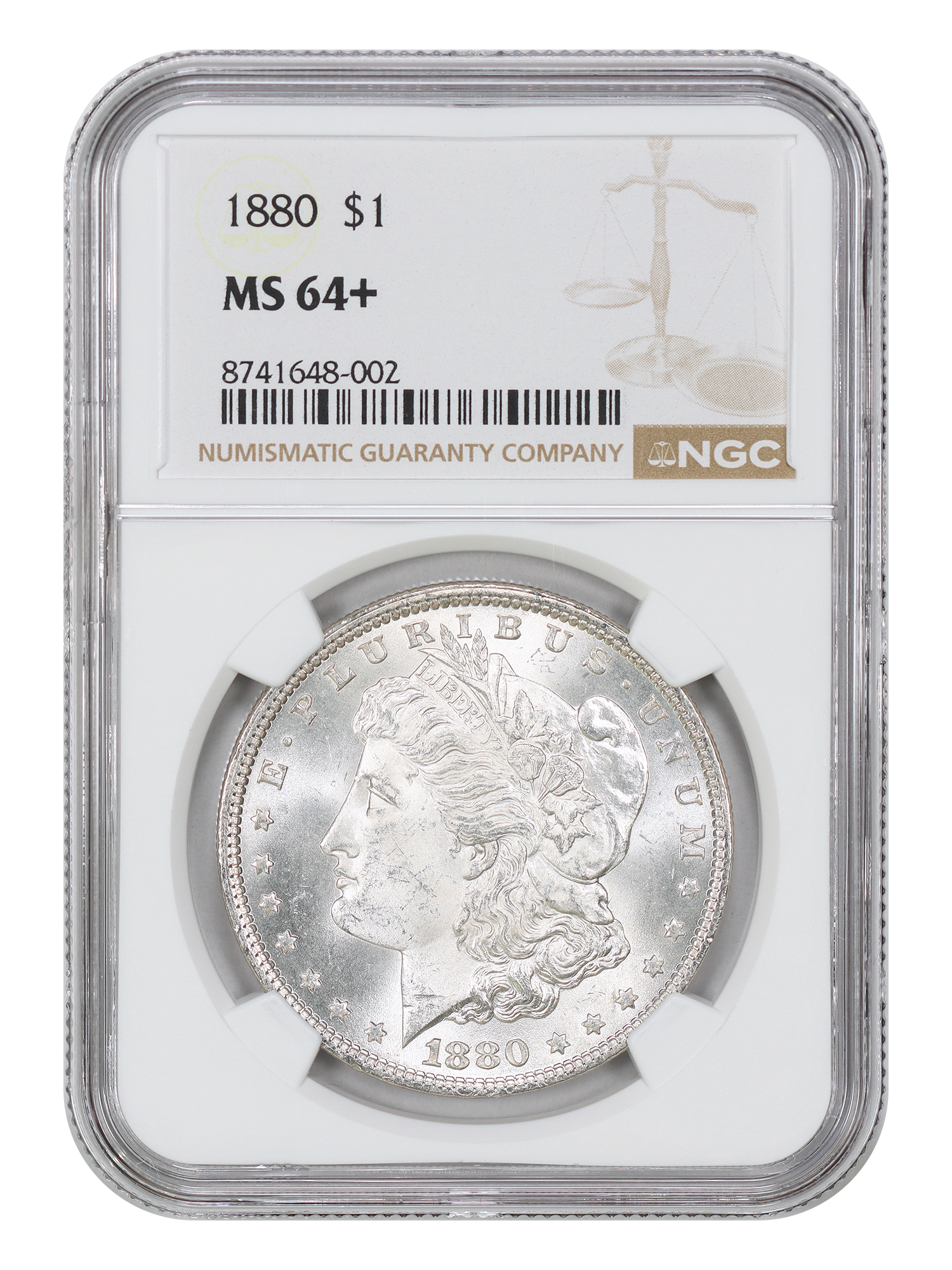 1880 $1 NGC MS64+