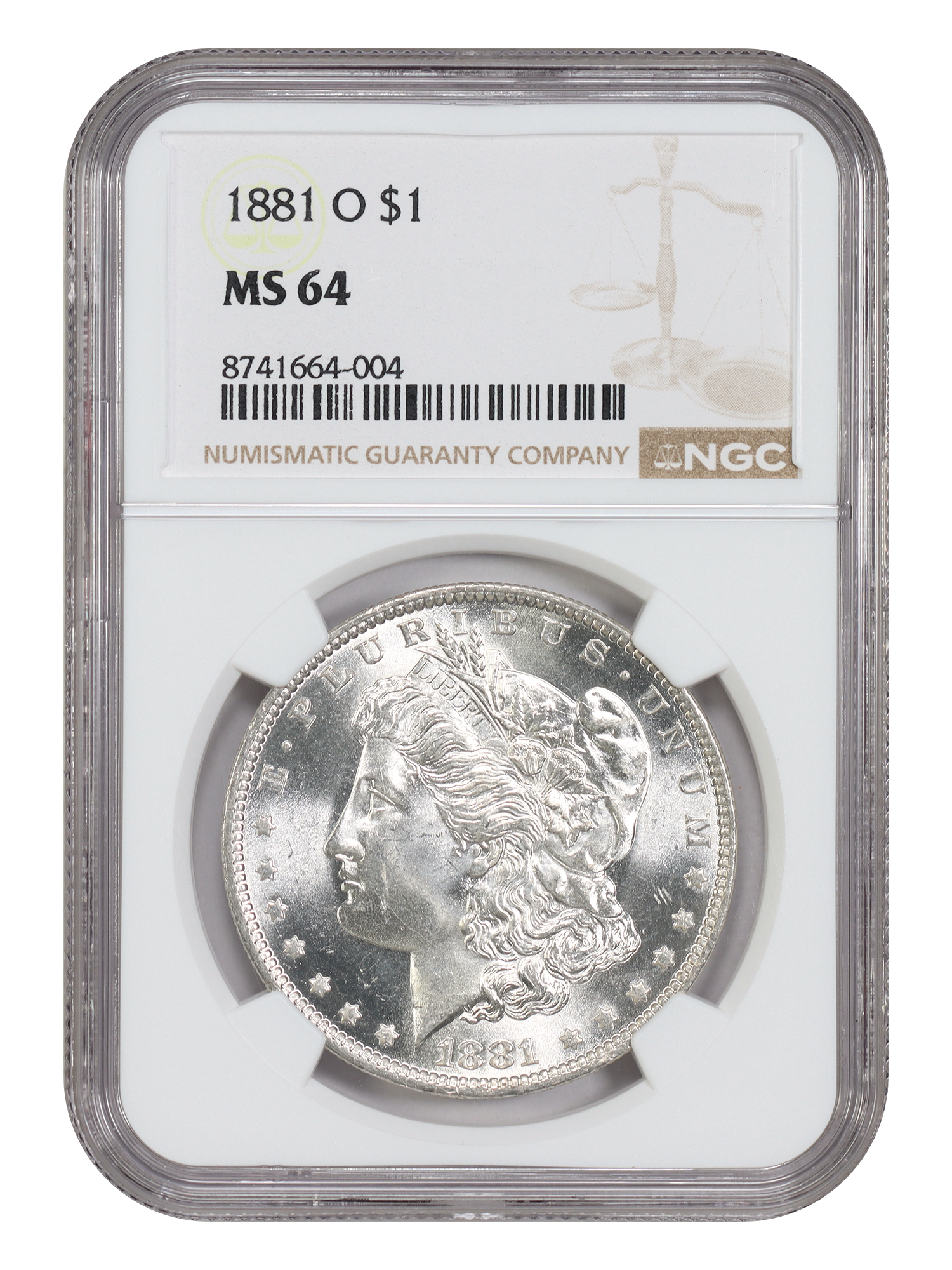 1881-O $1 NGC MS64