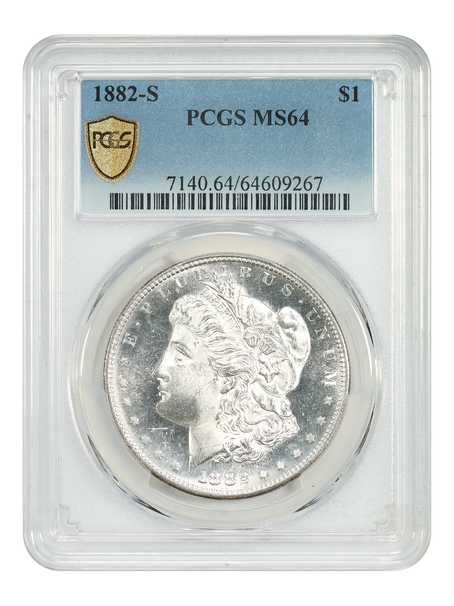 1882-S $1 PCGS MS64