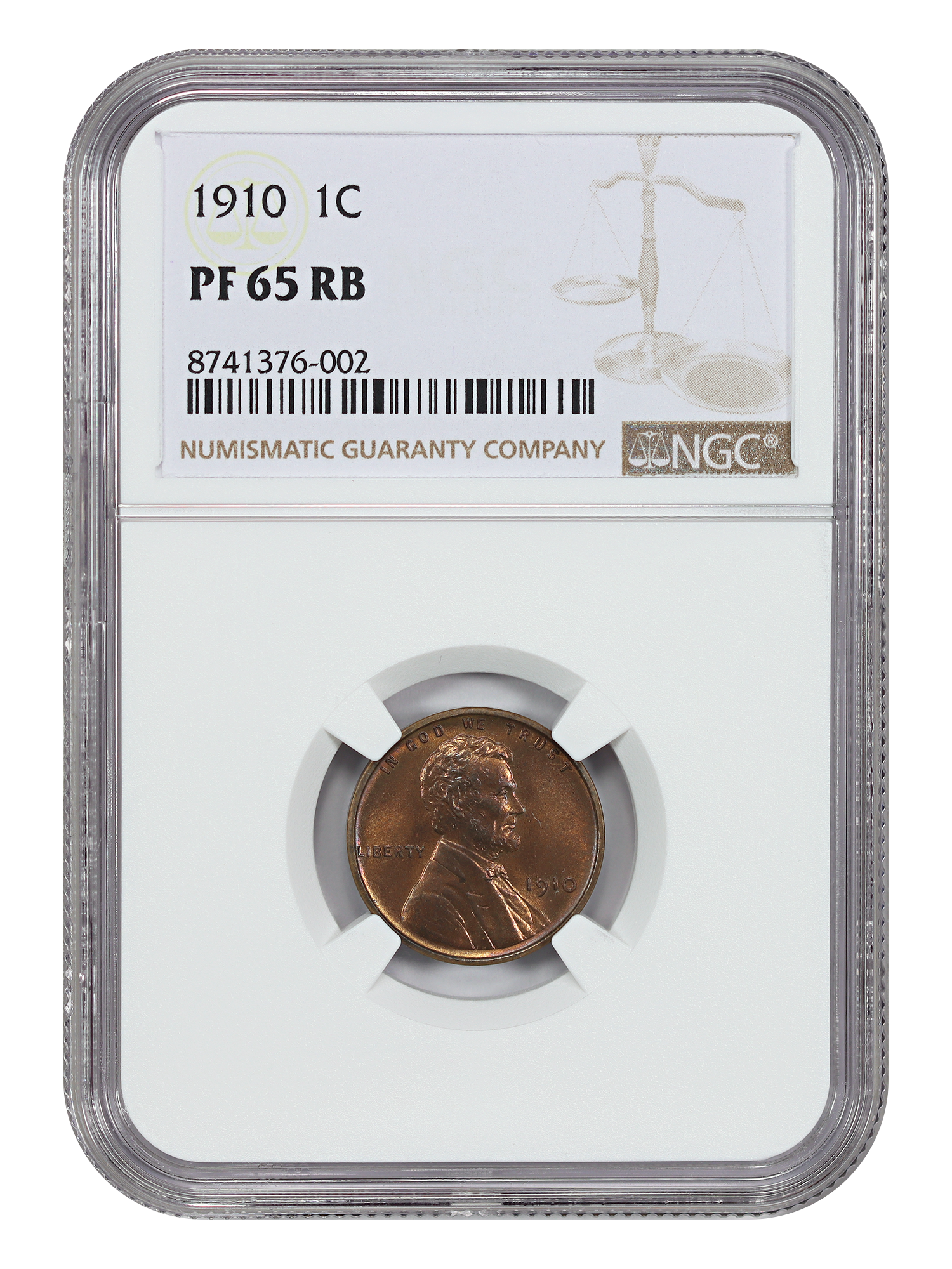 1910 1C NGC PR65RB