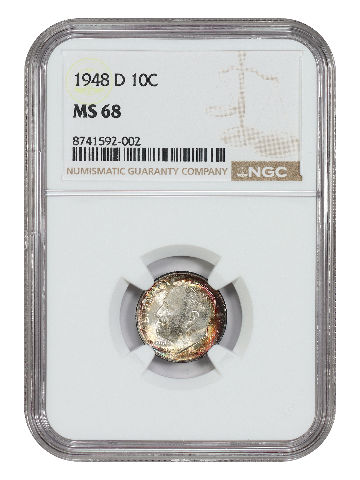 1948-D 10C NGC MS68