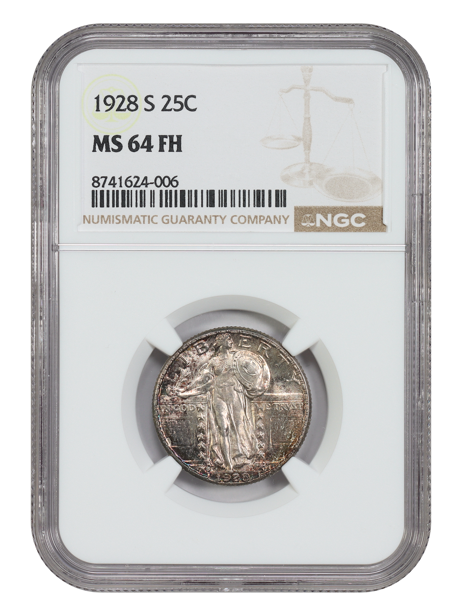1928-S 25C NGC MS64FH